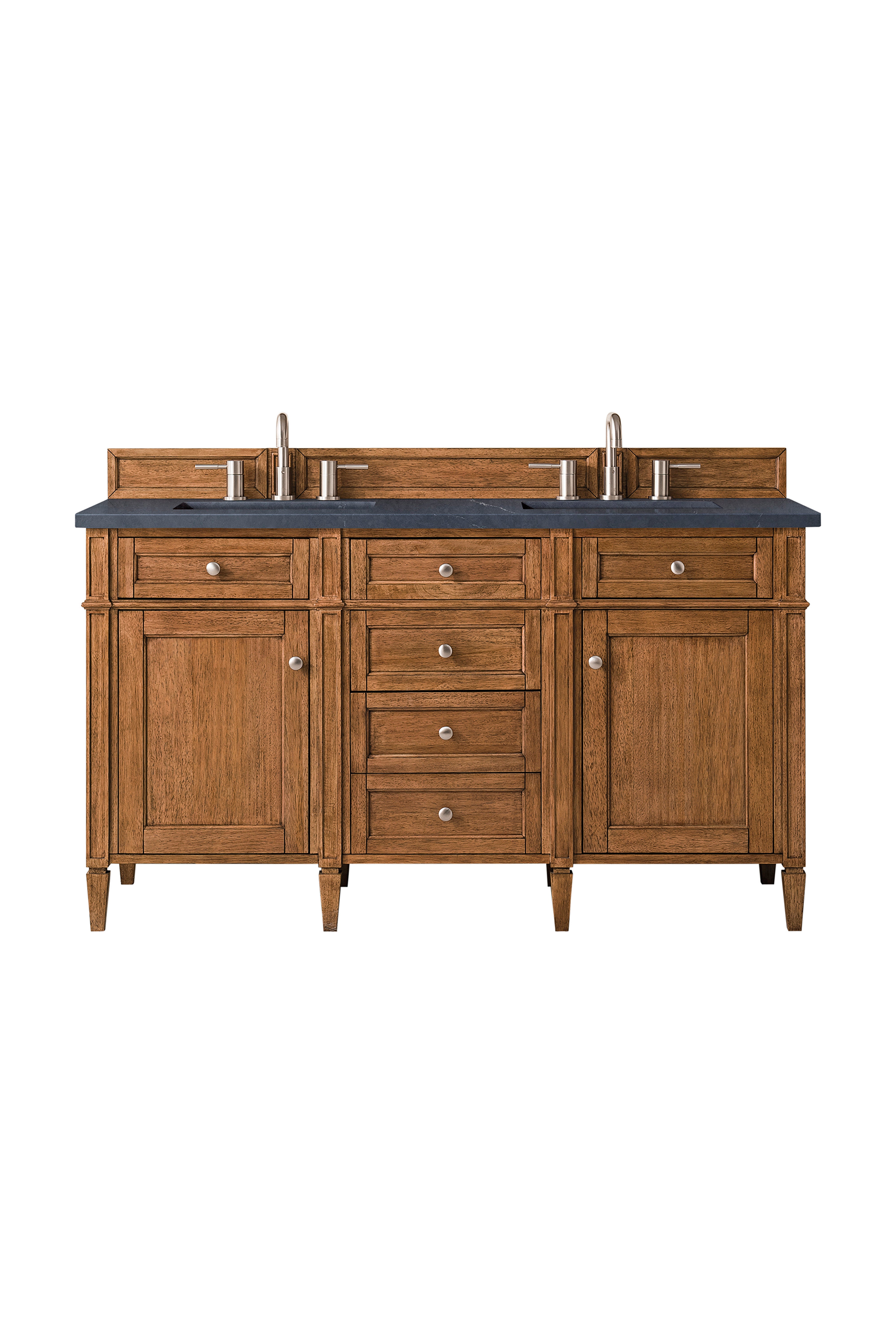 James Martin Brittany 60" Double Vanity in Saddle Brown with 3cm Countertop