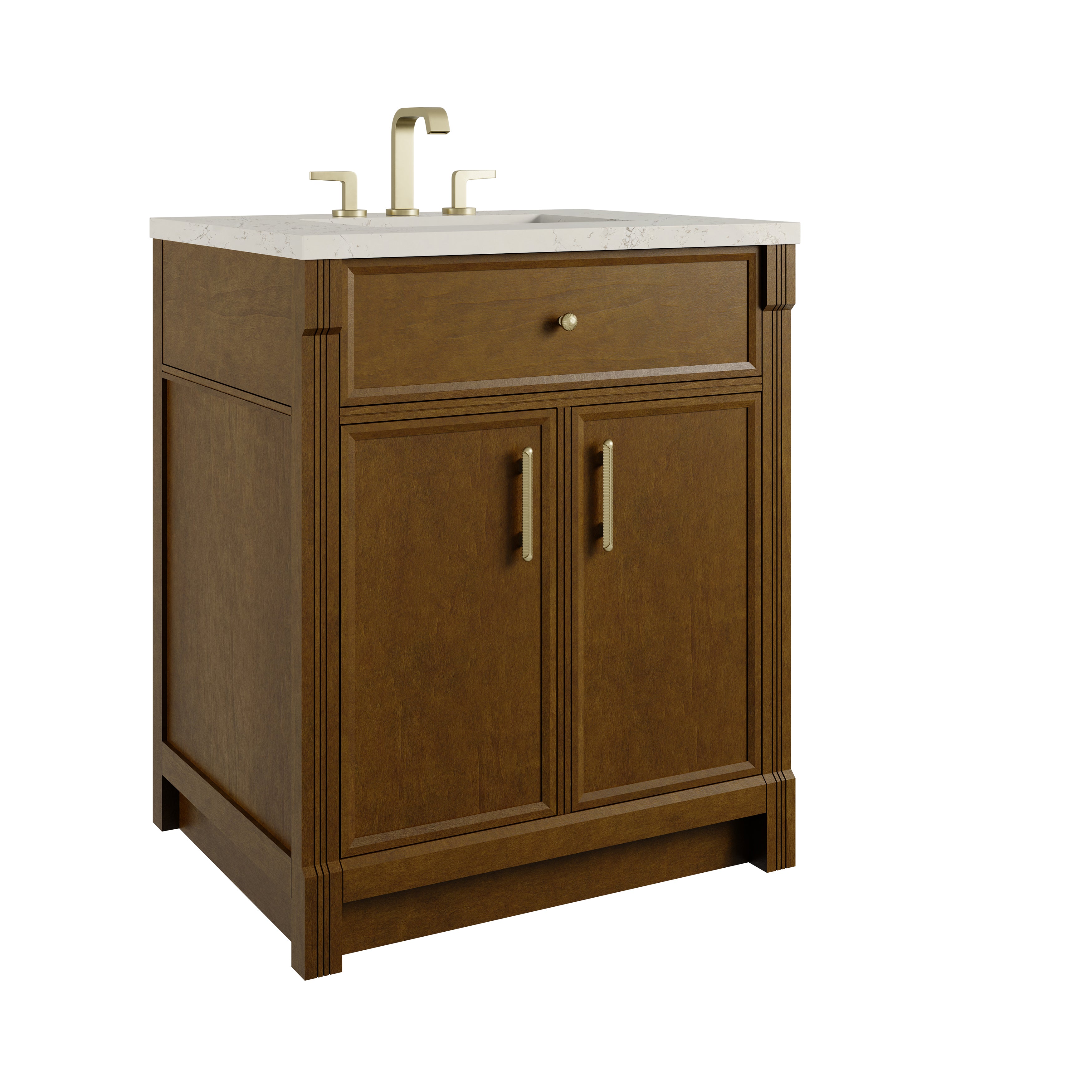 James Martin Bellshire 30" Single Vanity in Honey Oak with 3cm Countertop