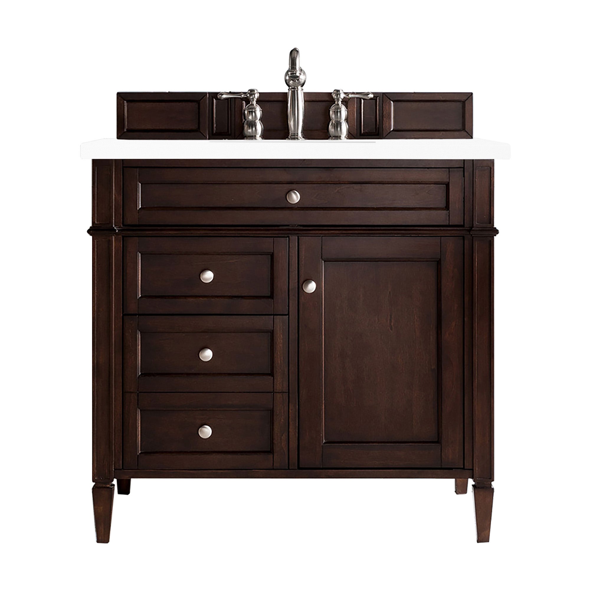 James Martin Brittany 36" Single Vanity in Burnished Mahogany with 3cm Countertop