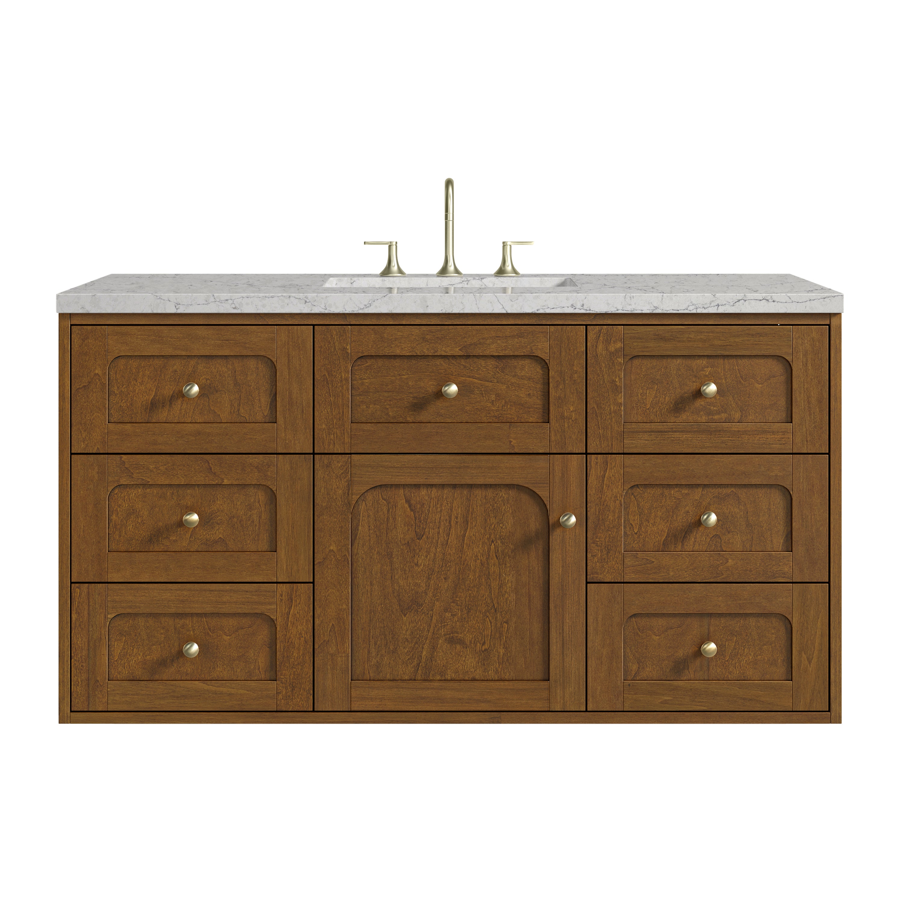 James Martin Laurent 48" Single Vanity in Honey Oak with 3cm Countertop