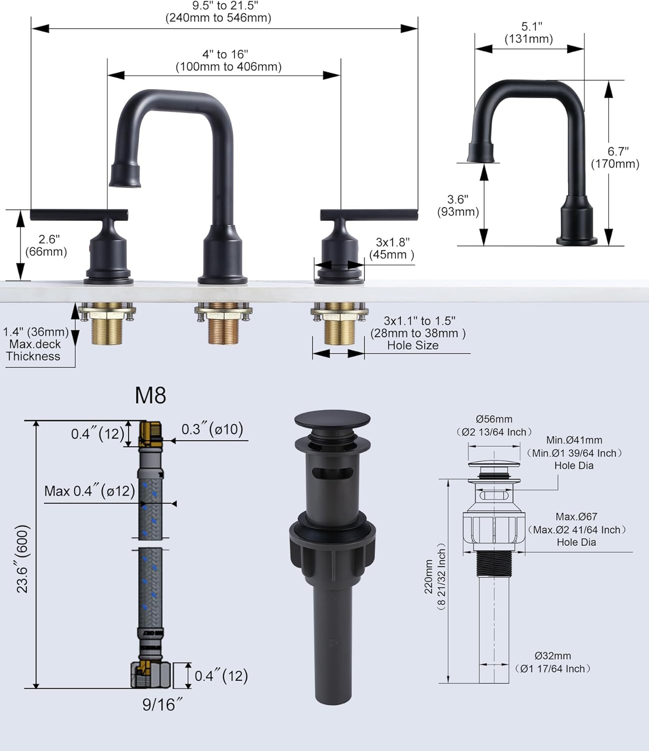 Chans Furniture FA1203 Faucet Merrick