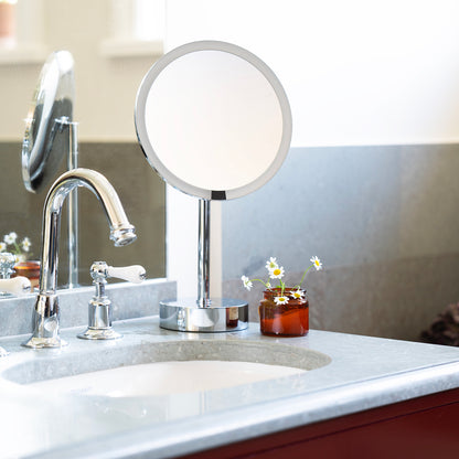 OUTLINE - Shaving/Make-up Mirror, Polished chrome, magnifies 7 times