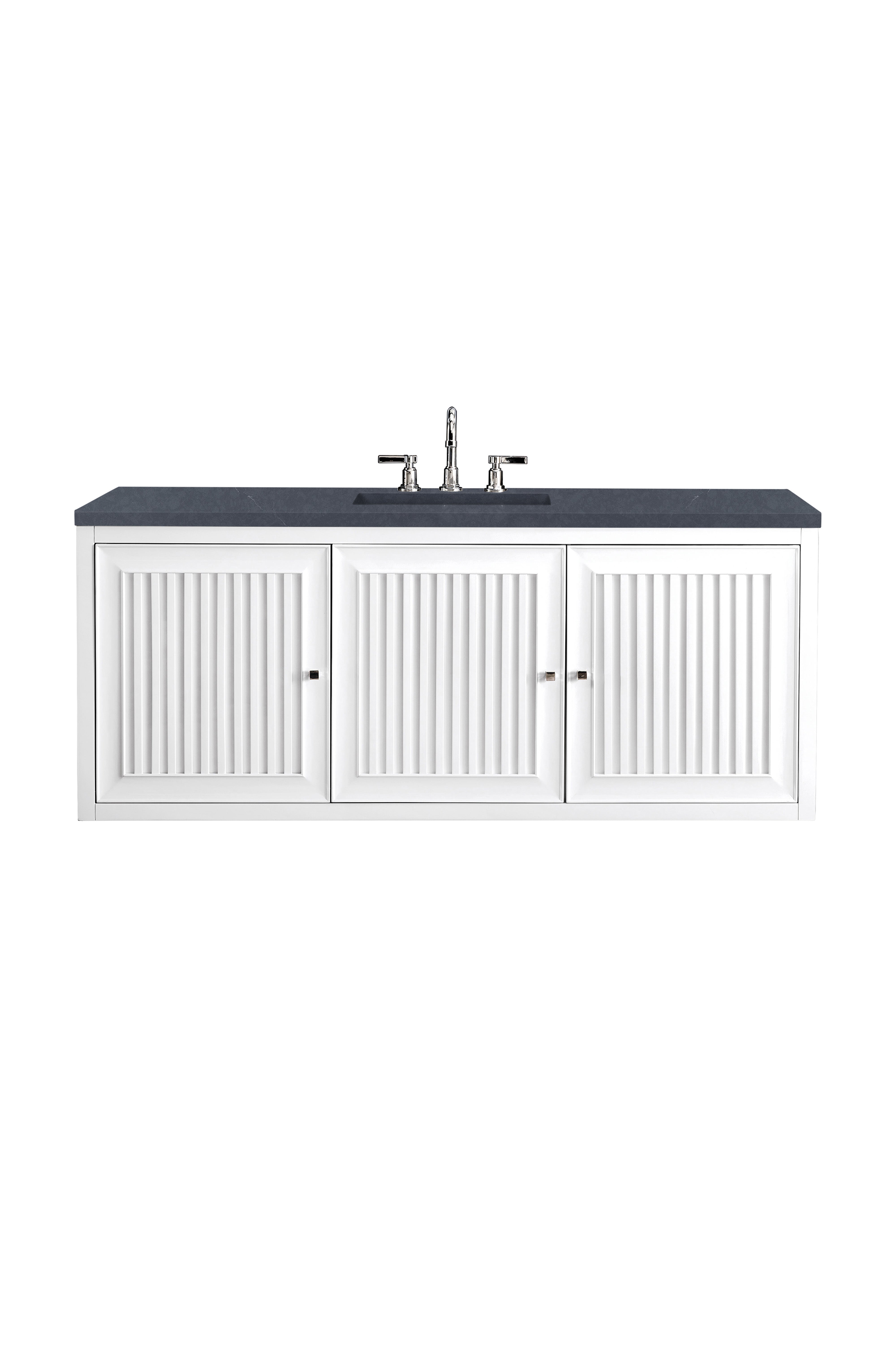James Martin Athens 60" Single Vanity in Glossy White with 3cm Countertop