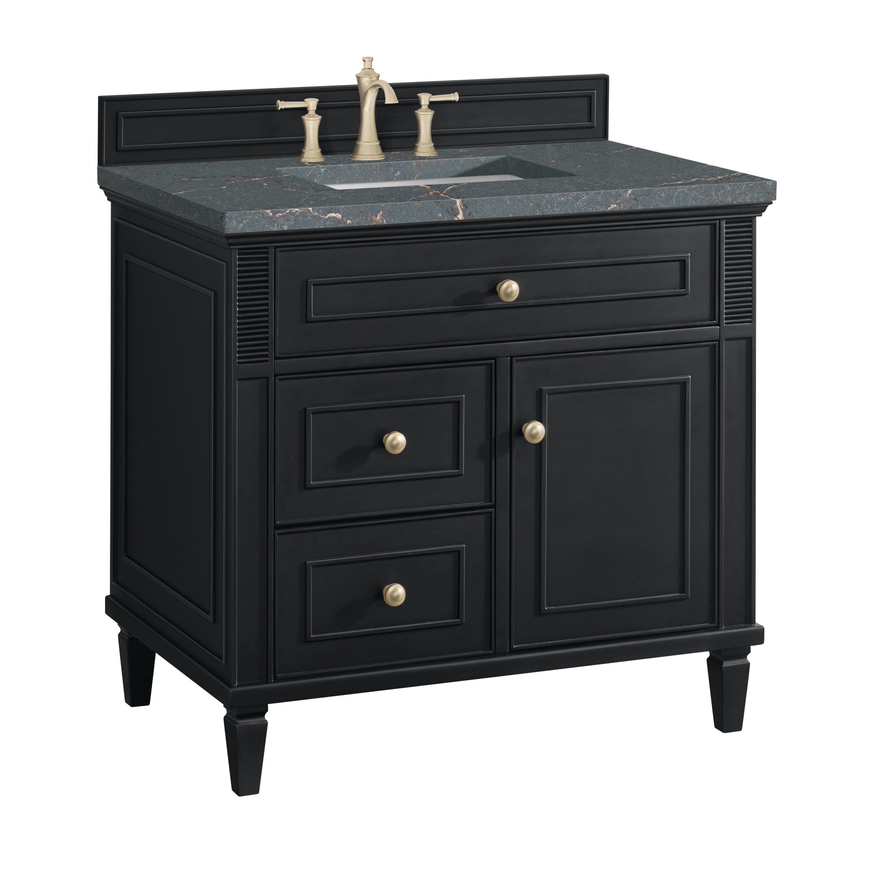 James Martin Lorelai 36" Single Vanity in Black Onyx with 3cm Countertop