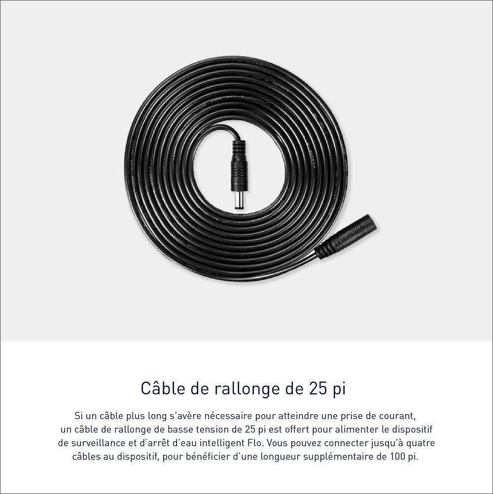 Flo Smart Water Monitor & Shutoff 25' Extension Cable
