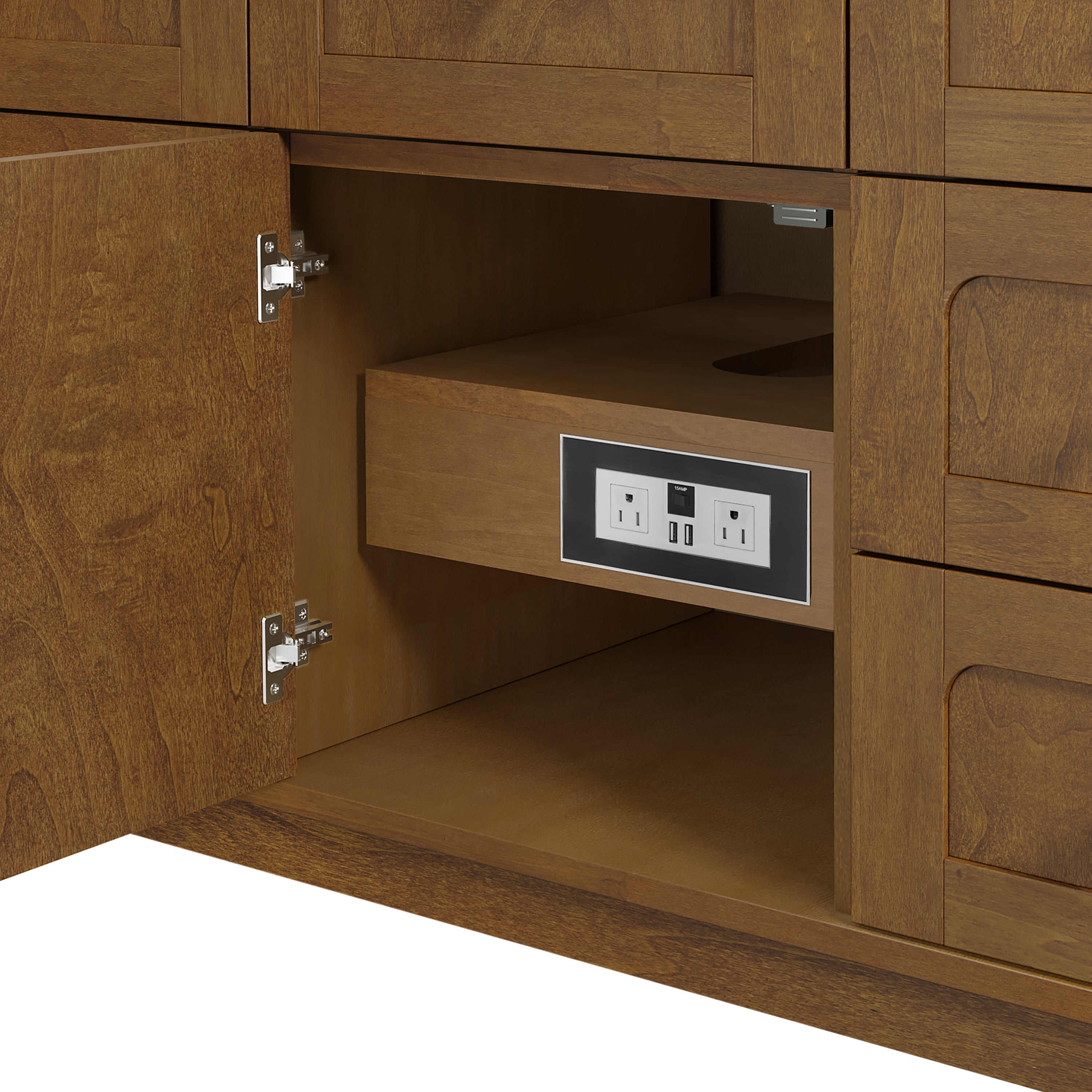 James Martin Laurent 48" Single Vanity in Honey Oak with 3cm Countertop