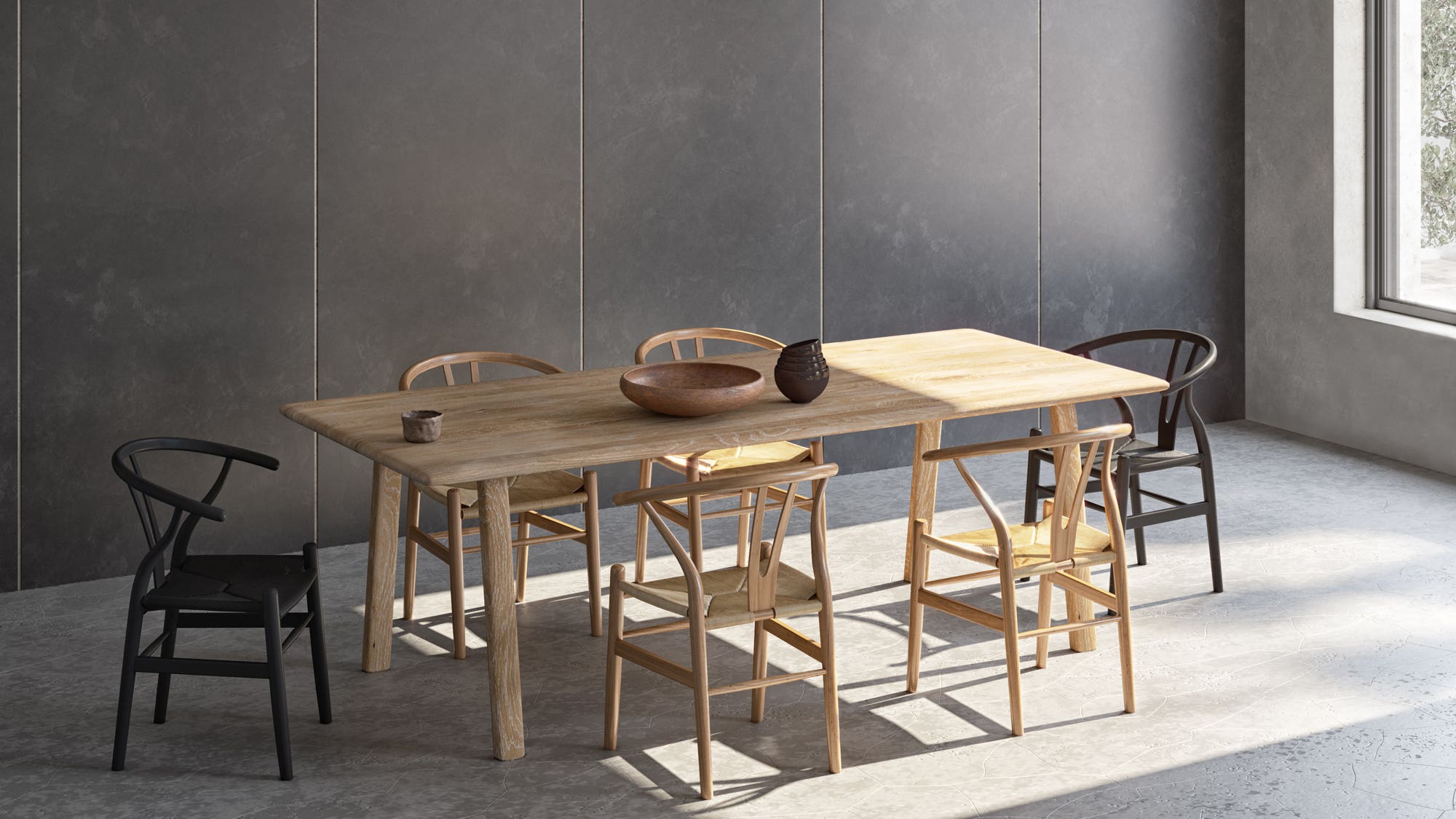 Moes Ventana Dining Chair Natural - Set Of Two FG-1015