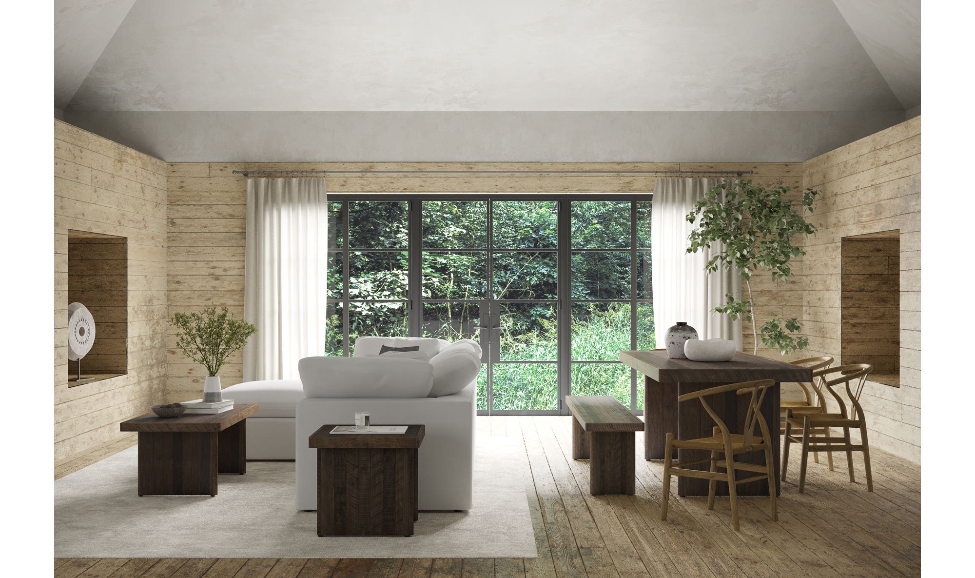 Moes Ventana Dining Chair Natural - Set Of Two FG-1015
