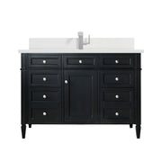 James Martin Brittany 48" Single Vanity in Black Onyx with 3cm Countertop