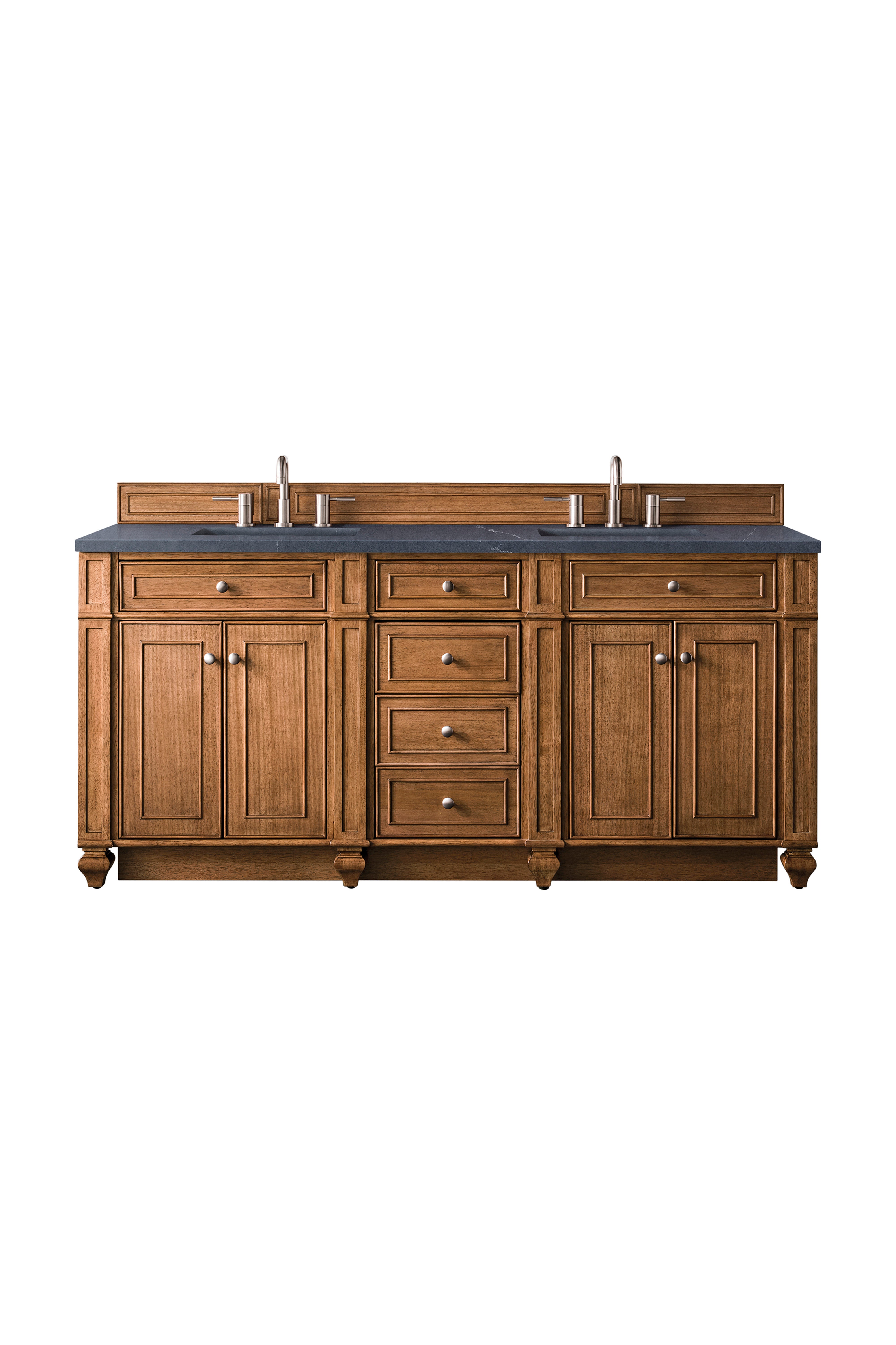 James Martin Bristol 72" Double Vanity in Saddle Brown with 3cm Countertop