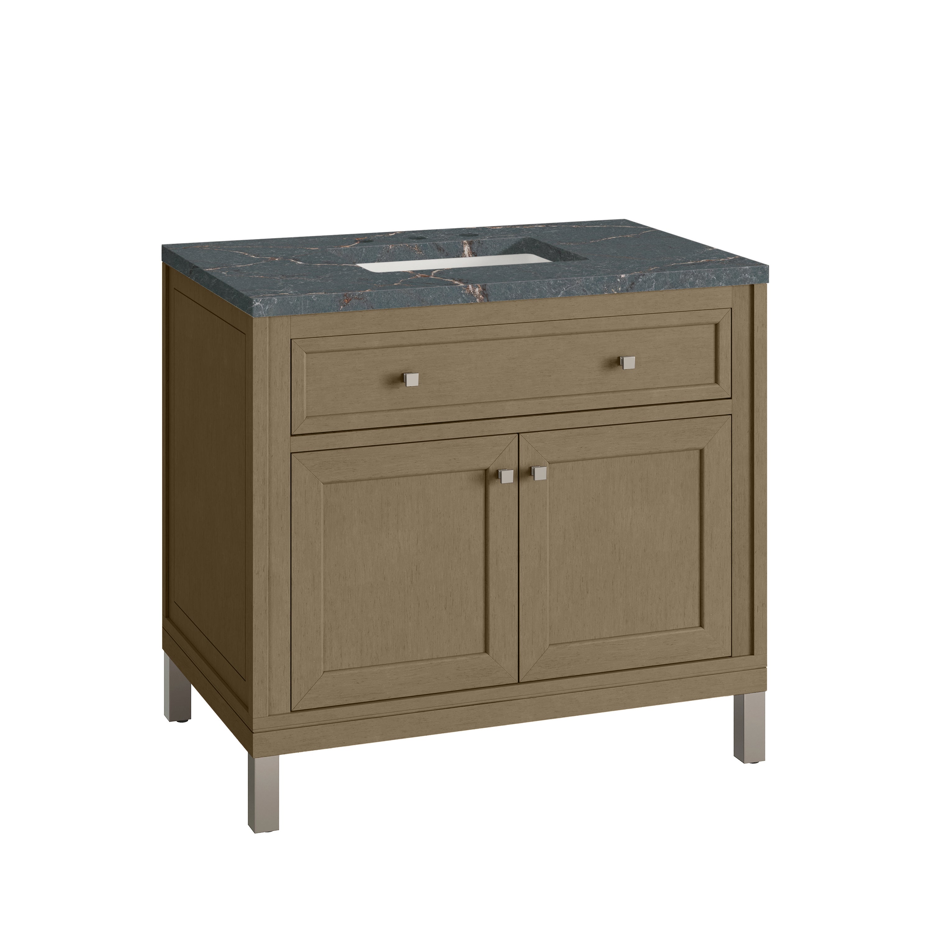 James Martin Chicago 36" Single Vanity in Walnut Whisper with 3cm Countertop