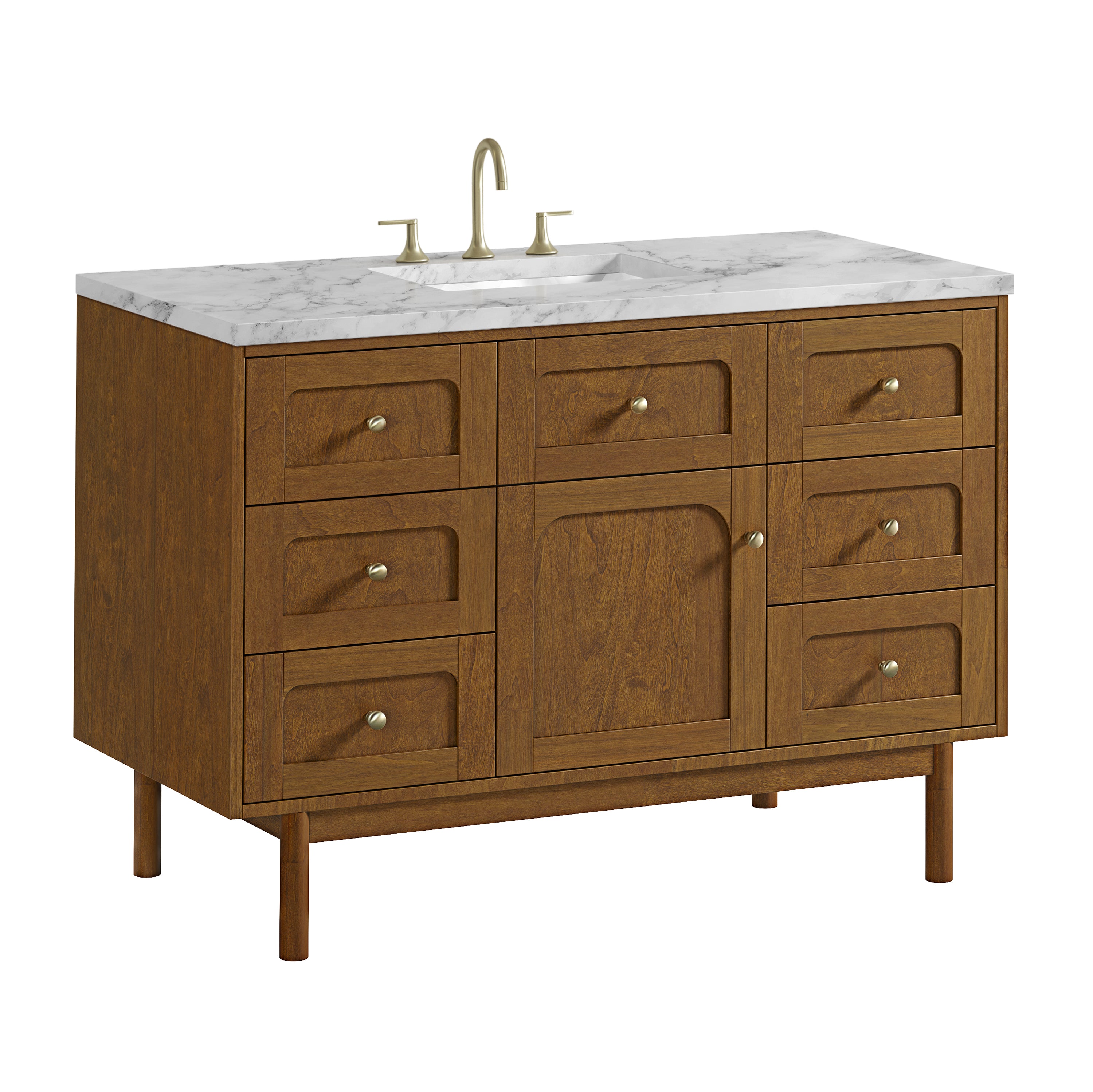 James Martin Laurent 48" Single Vanity in Honey Oak with 3cm Countertop