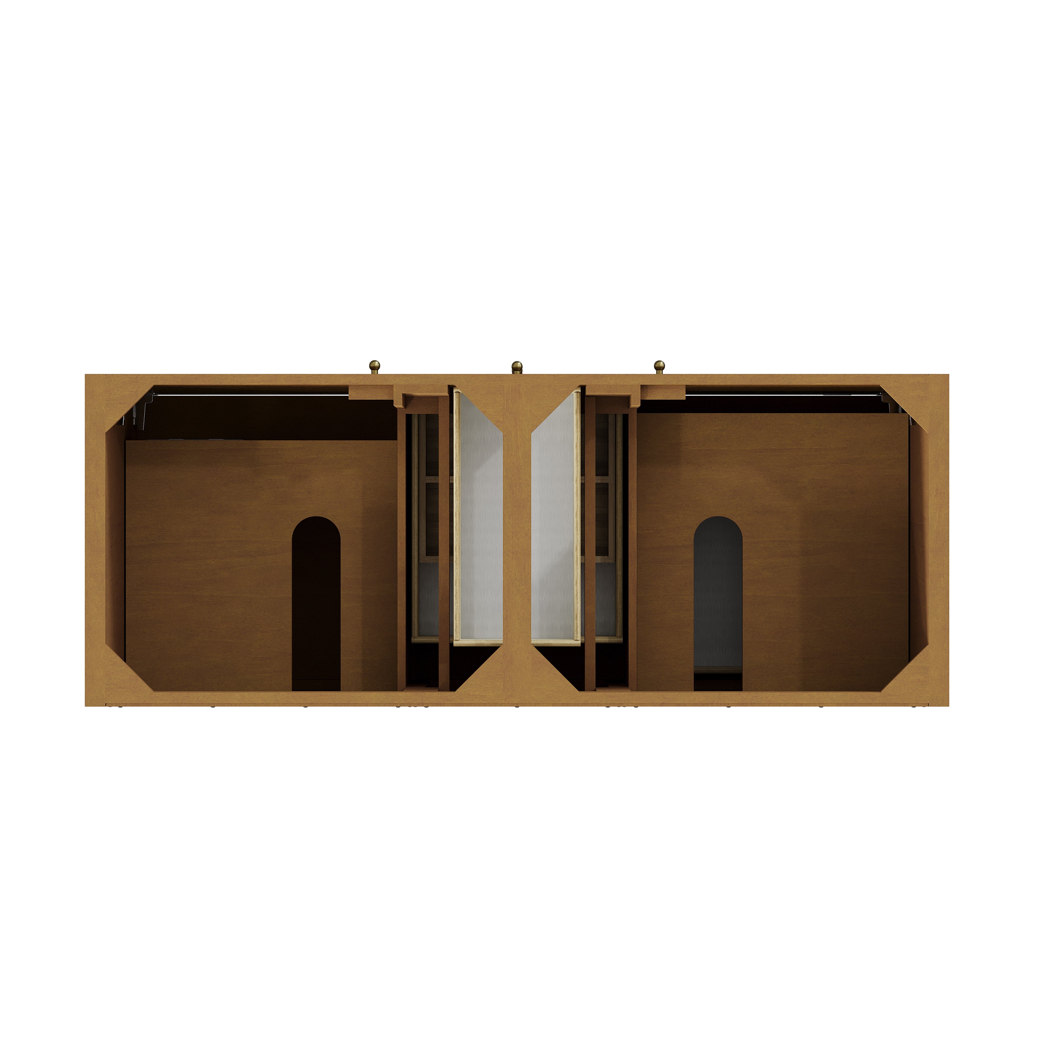 James Martin Hudson 60" Double Vanity in Honey Oak with 3cm Countertop and FreePower Wireless Charger