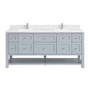 James Martin Breckenridge 72" Double Vanity in Serenity Blue with 3cm Countertop