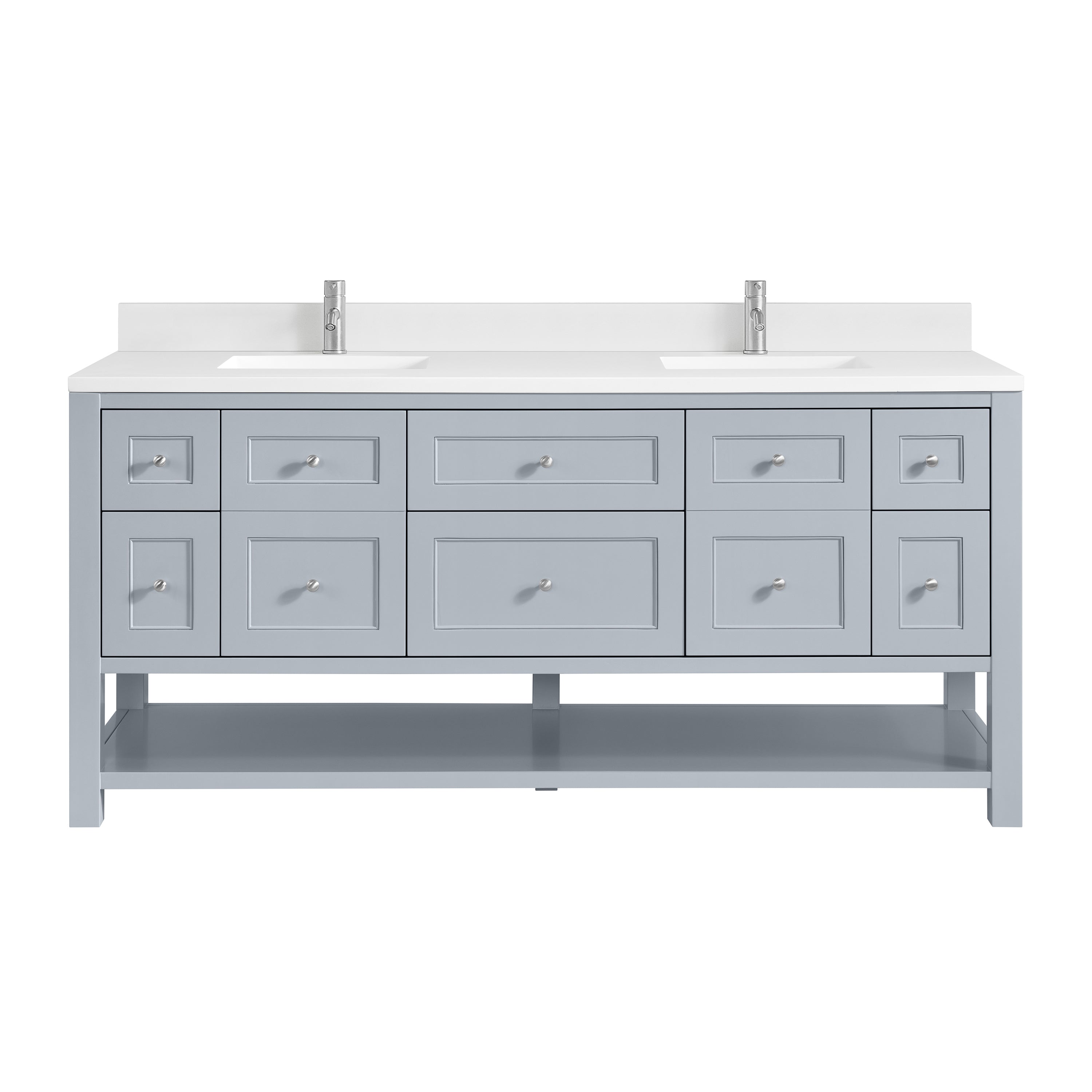 James Martin Breckenridge 72" Double Vanity in Serenity Blue with 3cm Countertop