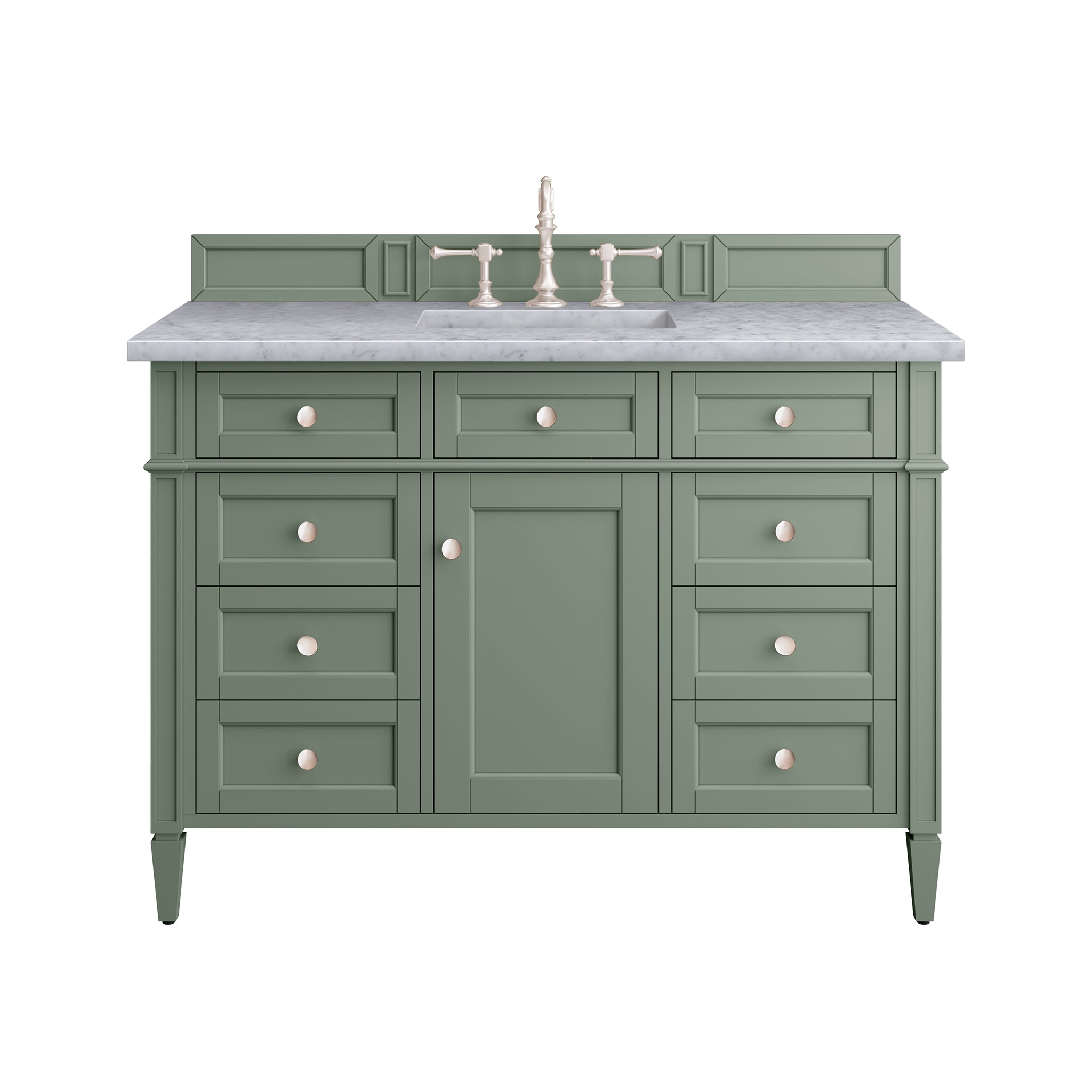 James Martin Brittany 48" Single Vanity in Smokey Celadon with 3cm Countertop