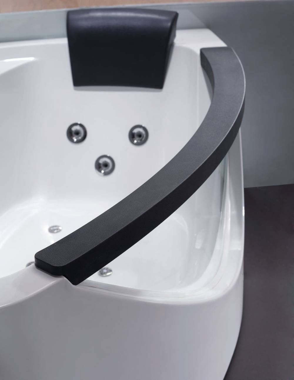 EAGO AM198ETL-L 5′ Acrylic Whirlpool Left Corner Bathtub with Glass Front