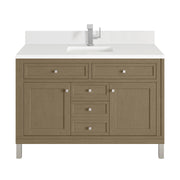 James Martin Chicago 48" Single Vanity in Walnut Whisper with 3cm Countertop