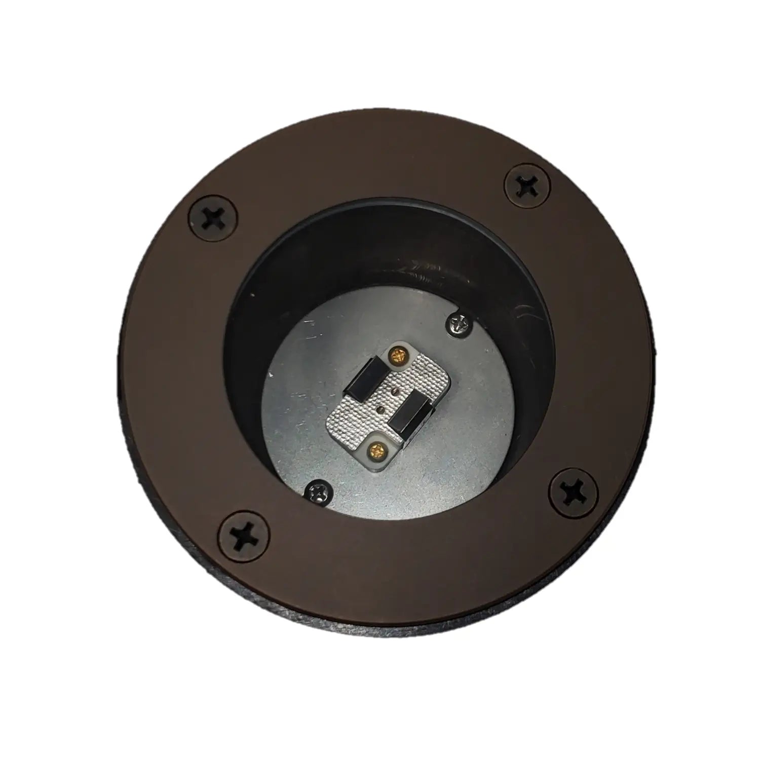 Flat Top In Ground Well Light Body and Brass Decorative Cover