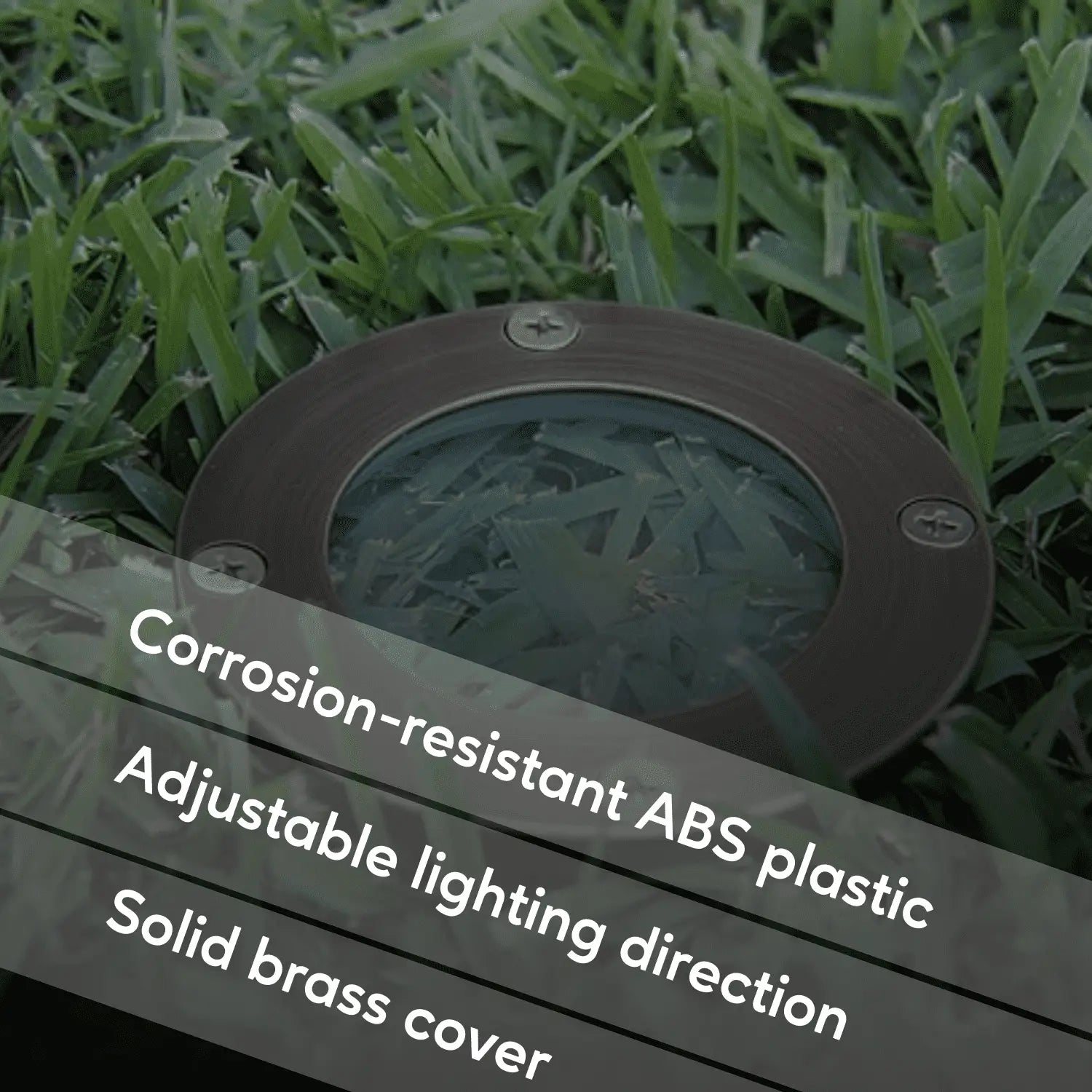 Flat Top In Ground Well Light Body and Brass Decorative Cover