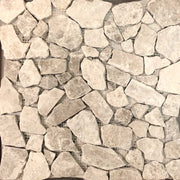 Flat Pebble Mosaic Silver Shadow Marble Honed
