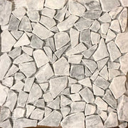Flat Pebble Mosaic Chelsea Grey Marble Honed