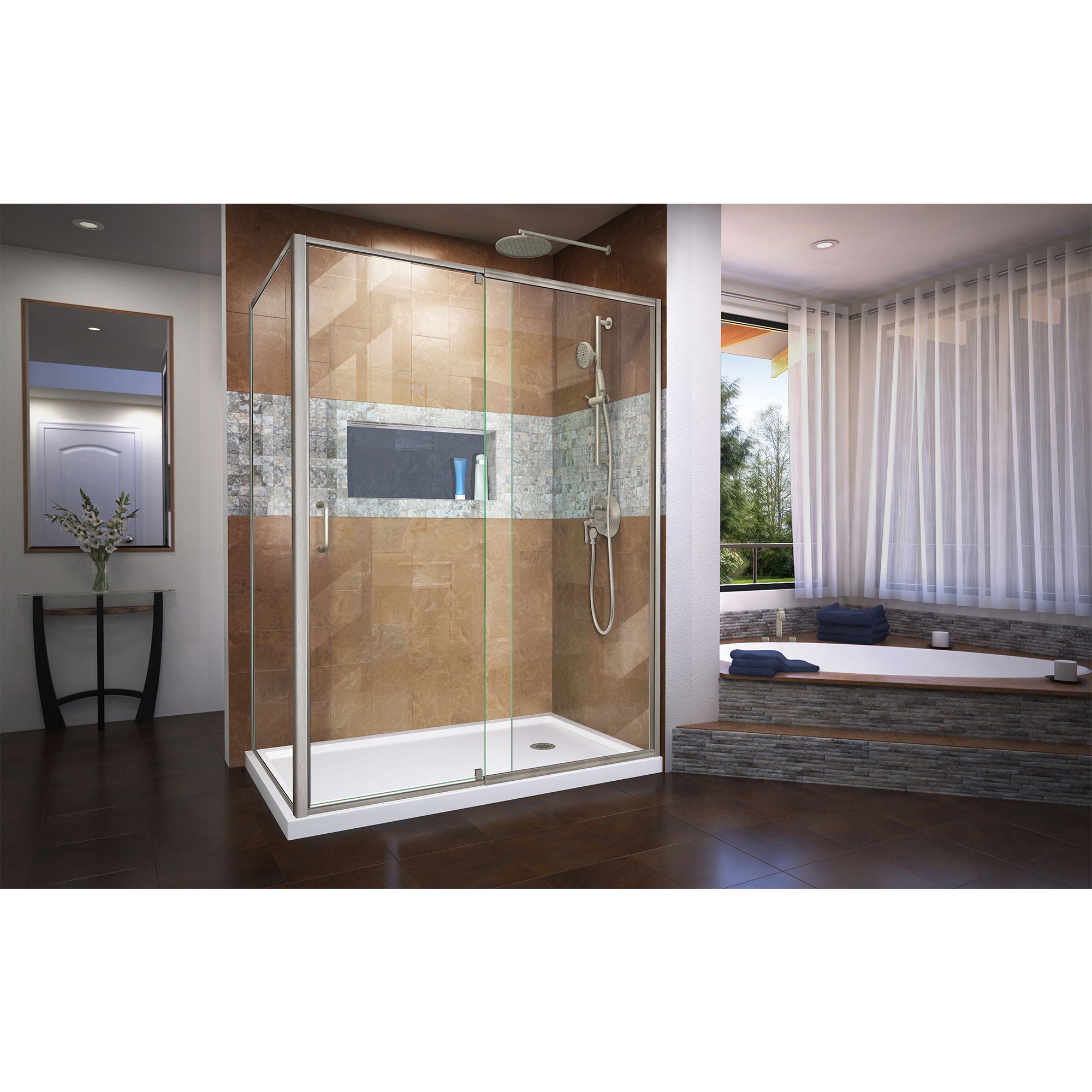 Dreamline Flex 50.43-54.43" W Shower Enclosure