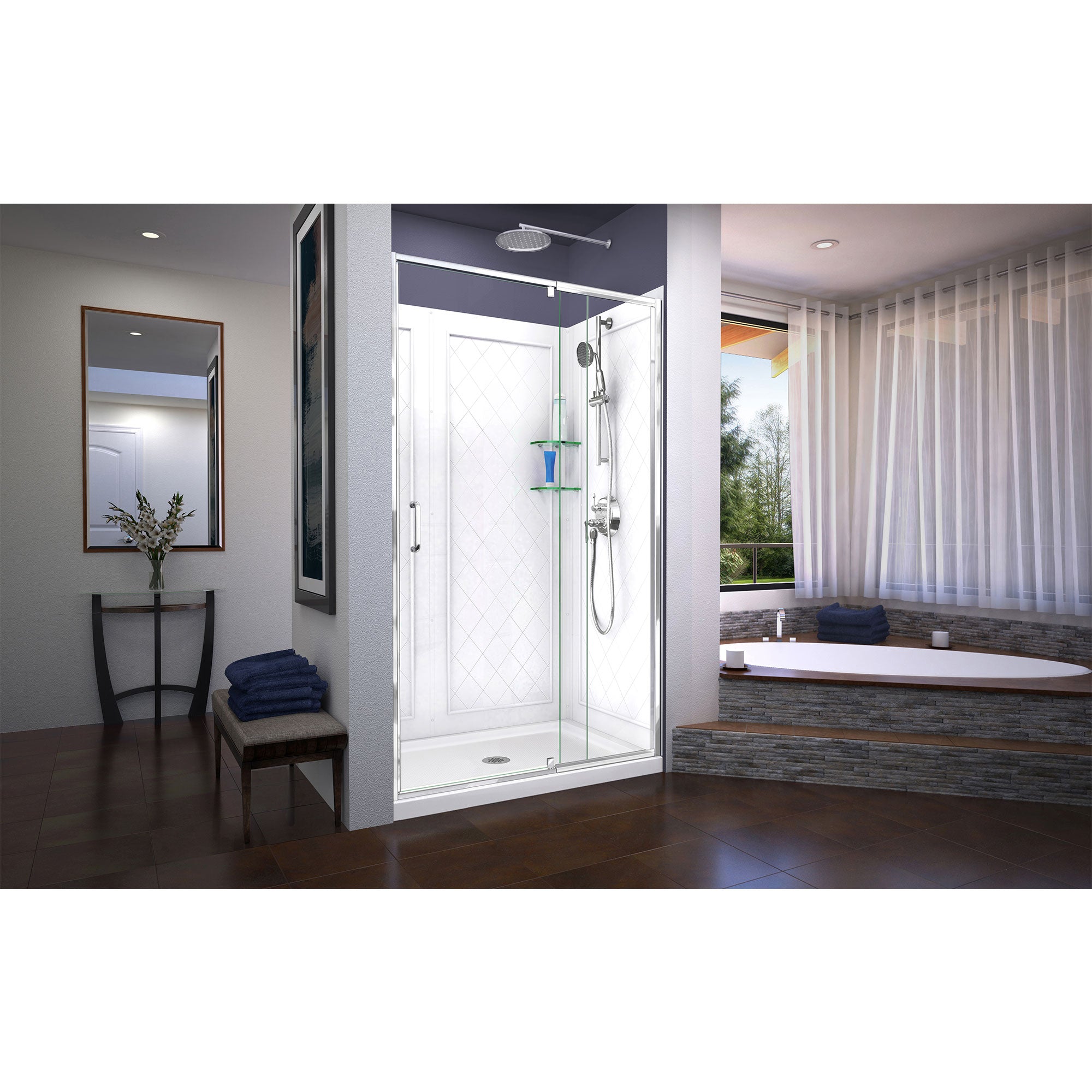 DreamLine Flex 48" W Shower Door Kit