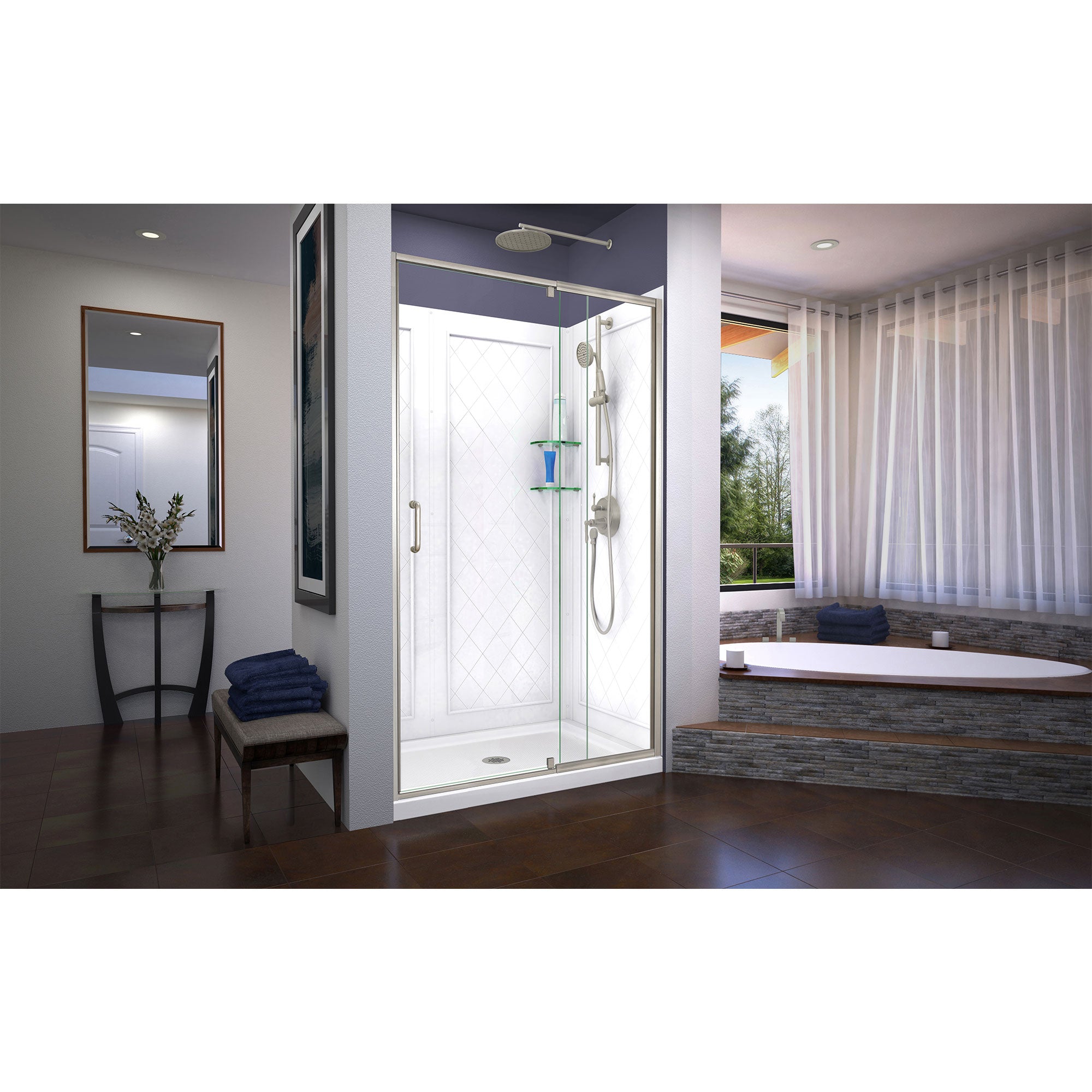 DreamLine Flex 48" W Shower Door Kit