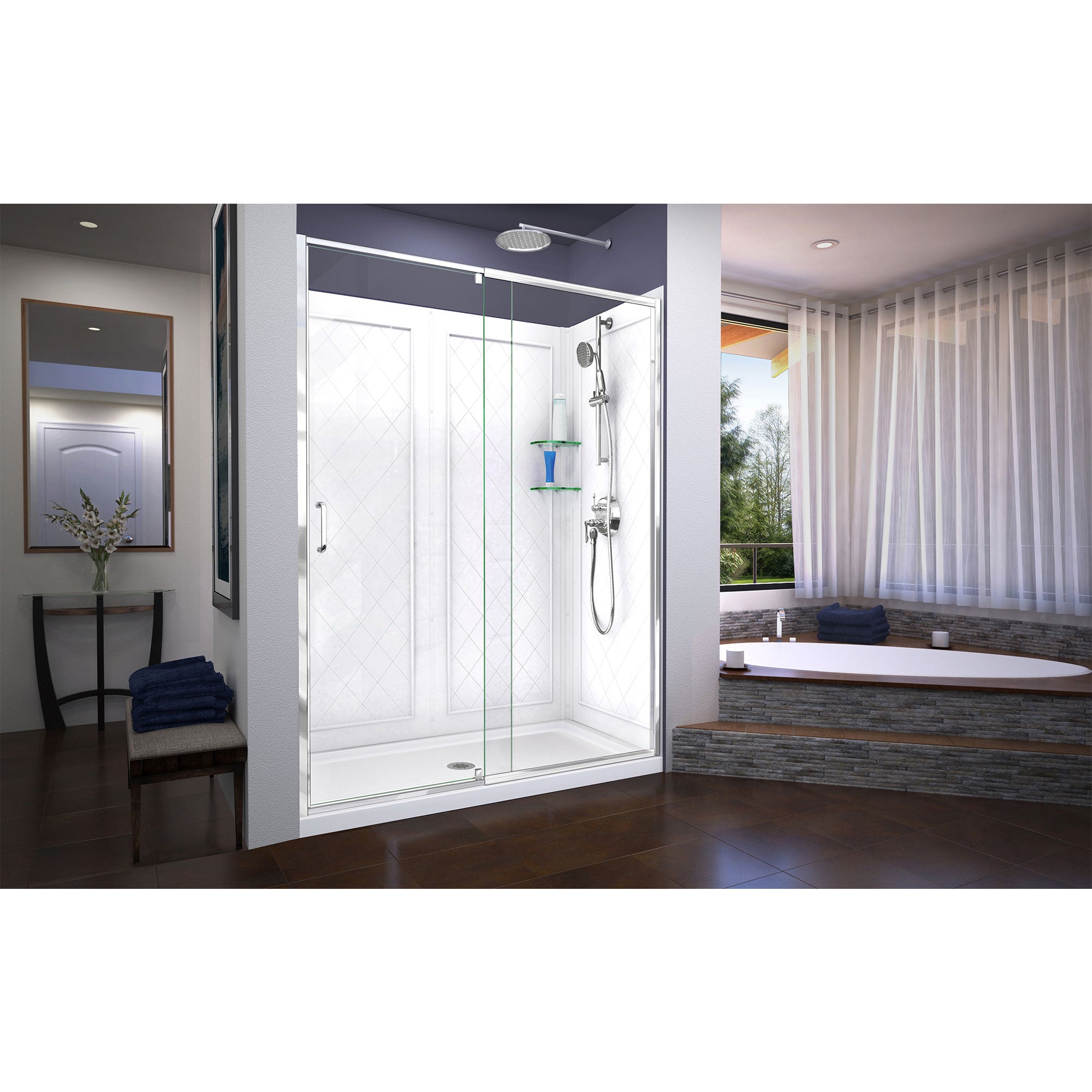 DreamLine Flex 60" W Shower Door Kit