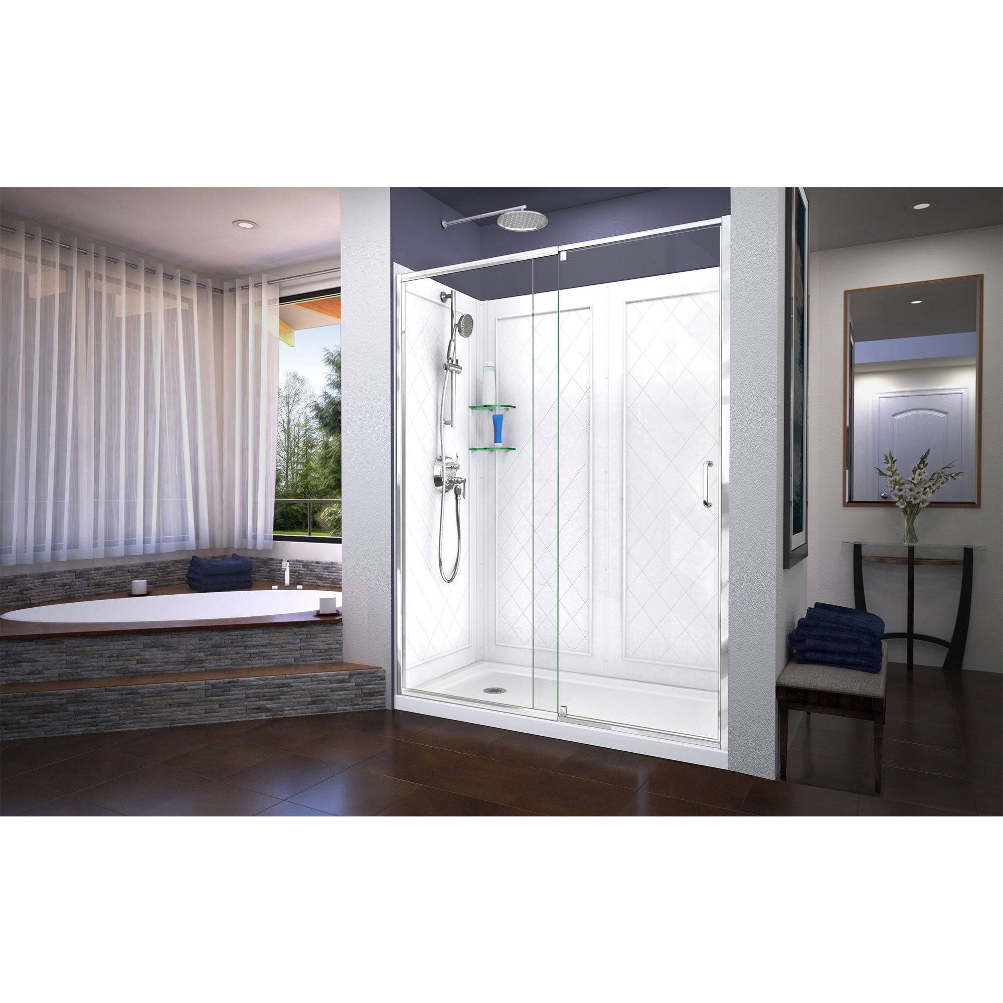 DreamLine Flex 60" W Shower Door Kit