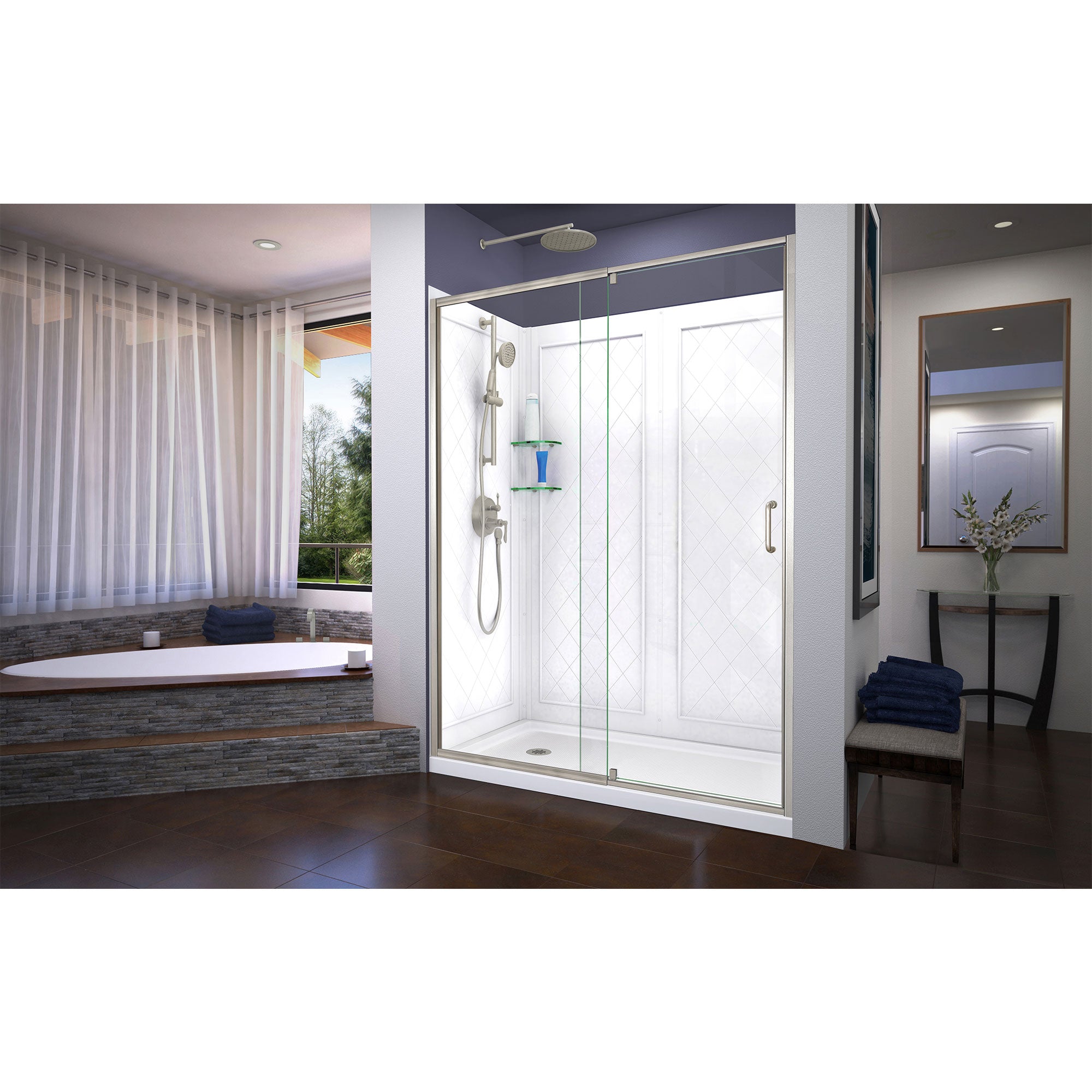 DreamLine Flex 60" W Shower Door Kit