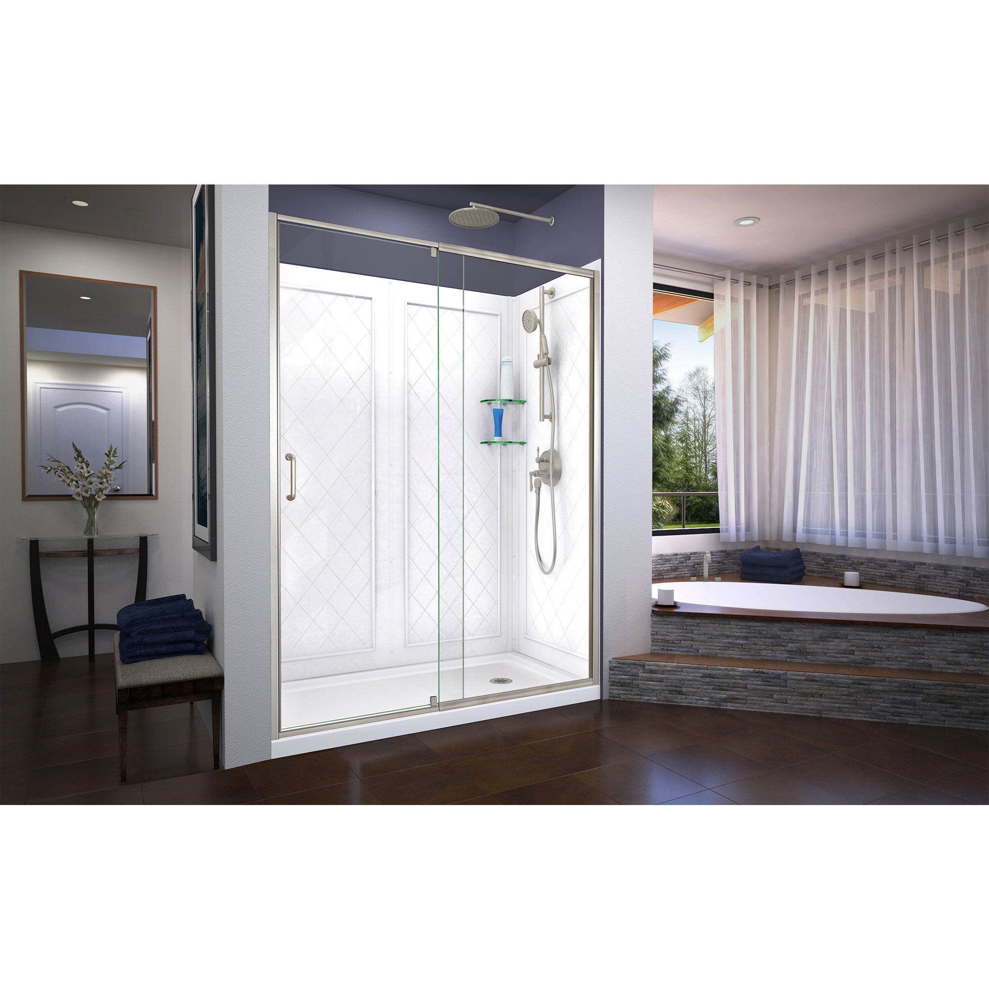 DreamLine Flex 60" W Shower Door Kit