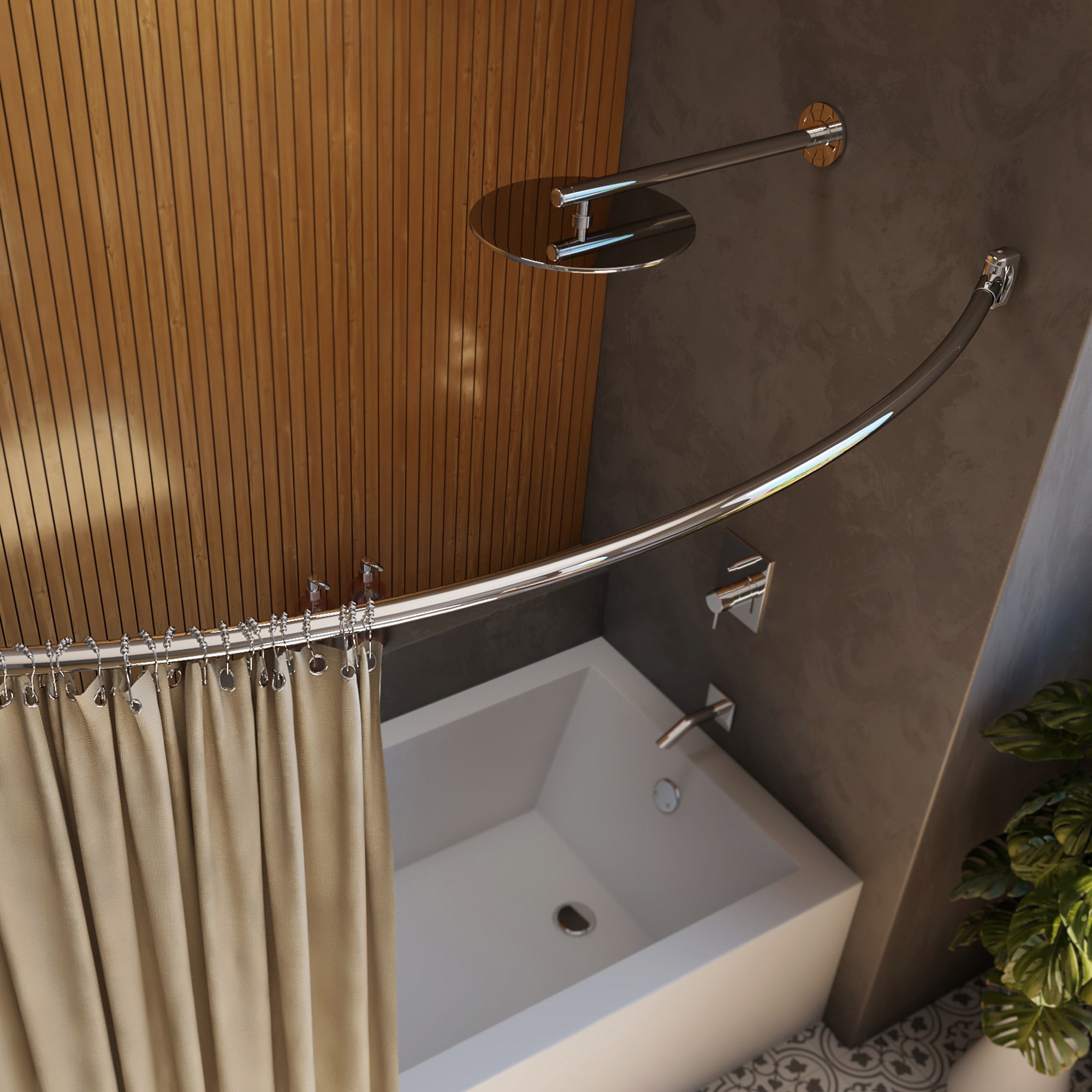 Flex 1-3/8" x 60" Curved Shower Rod
