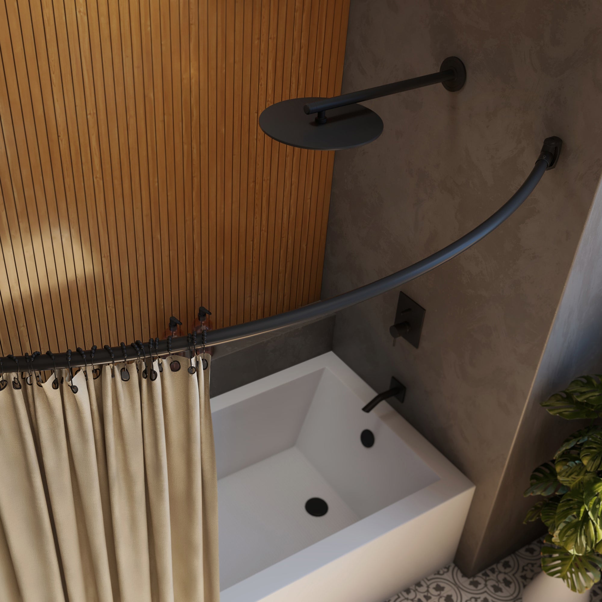 Flex 1-3/8" x 60" Curved Shower Rod