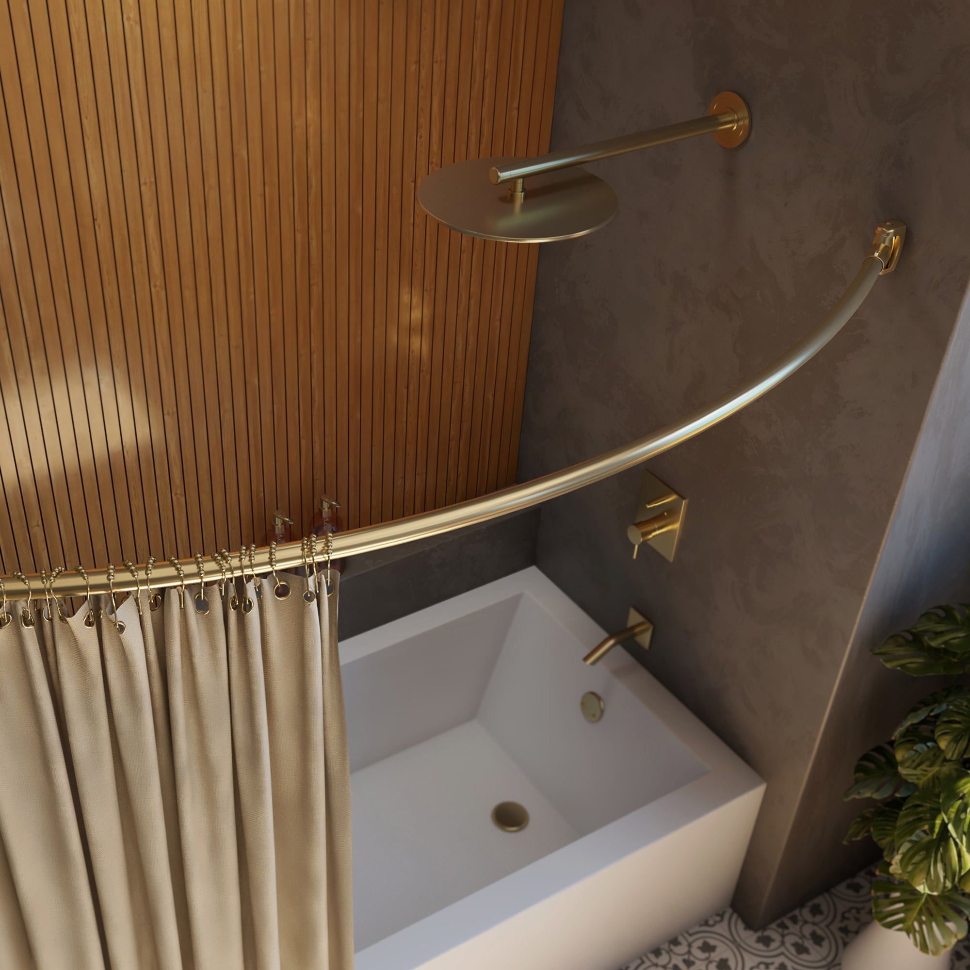 Flex 1-3/8" x 60" Curved Shower Rod