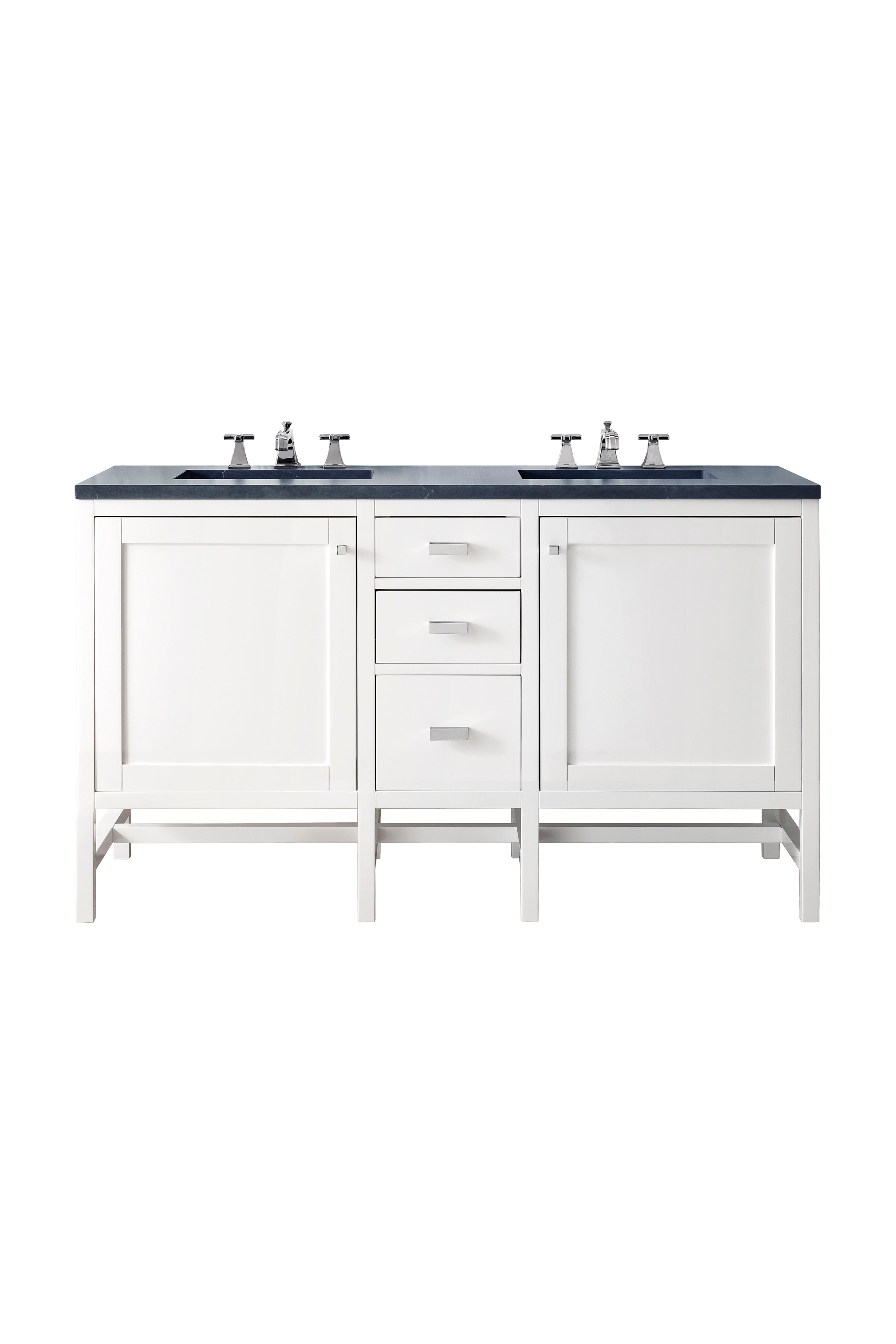 James Martin Addison 60" Double Vanity in Glossy White with 3cm Countertop