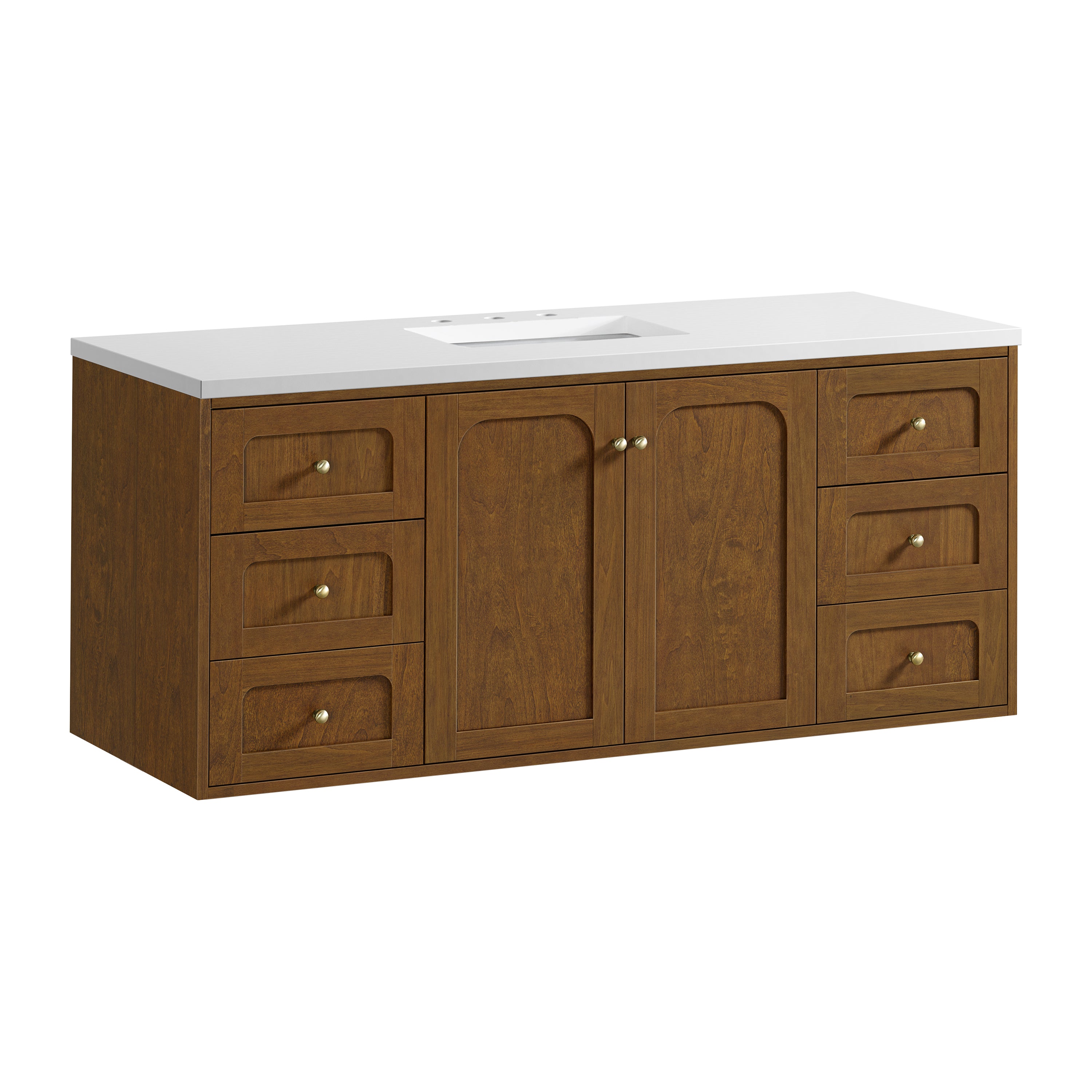 James Martin Laurent 60" Single Vanity in Honey Oak with 3cm Countertop