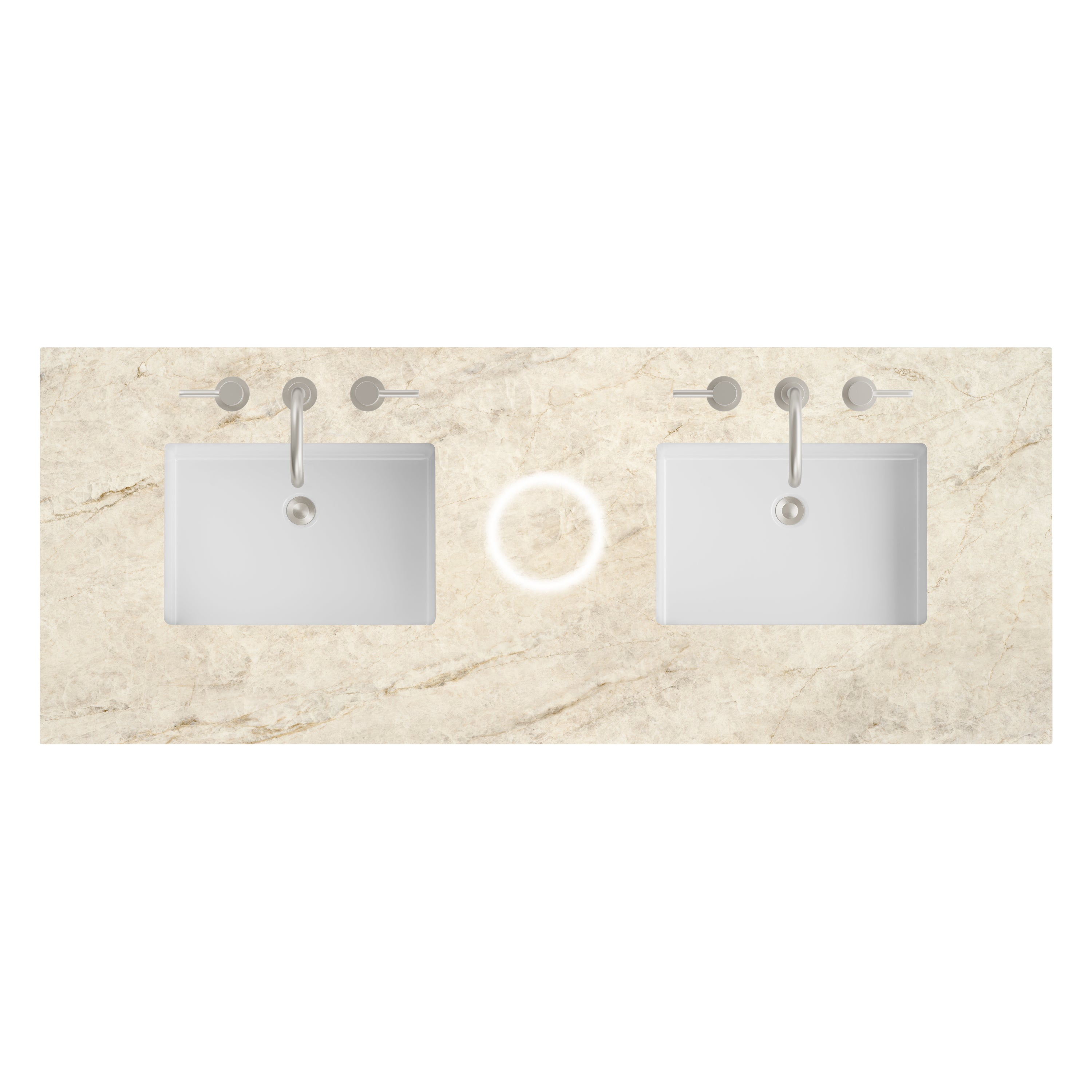 James Martin 60" Double Top with Sink & FreePower Wireless Charger, 3cm