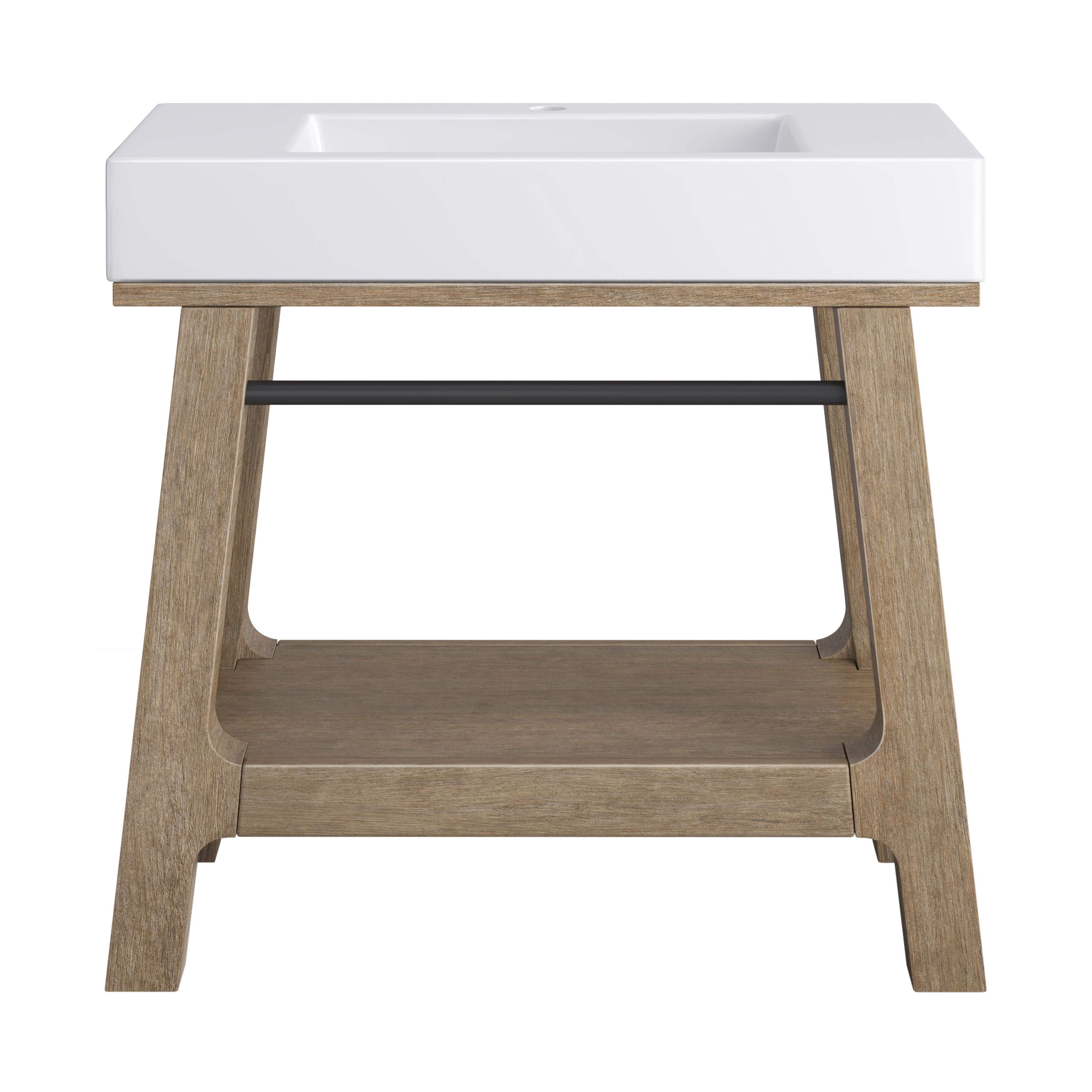 James Martin Auburn 36" Single Weathered Timber Sink Console