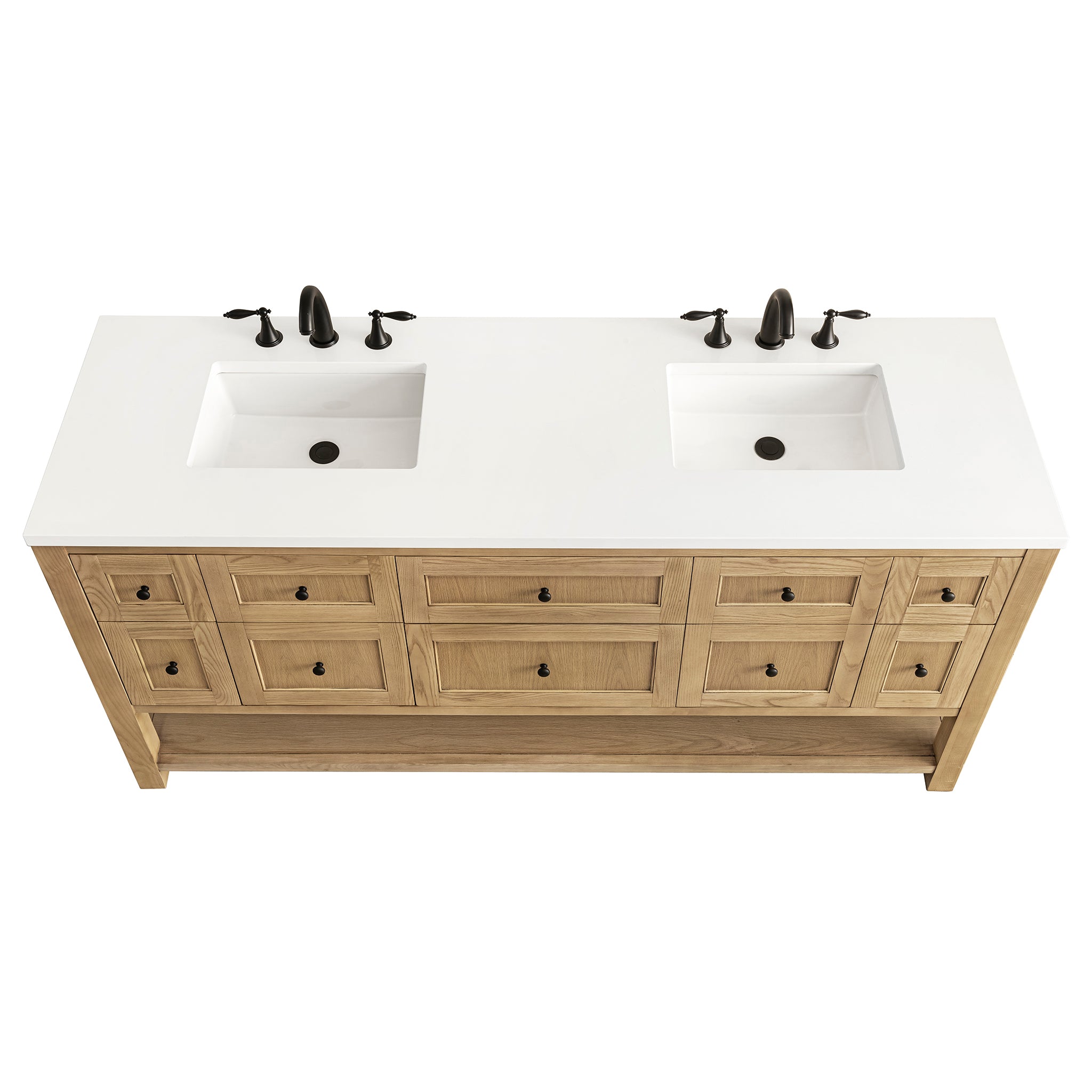 James Martin Breckenridge 72" Double Vanity in Light Natural Oak with 3cm Countertop