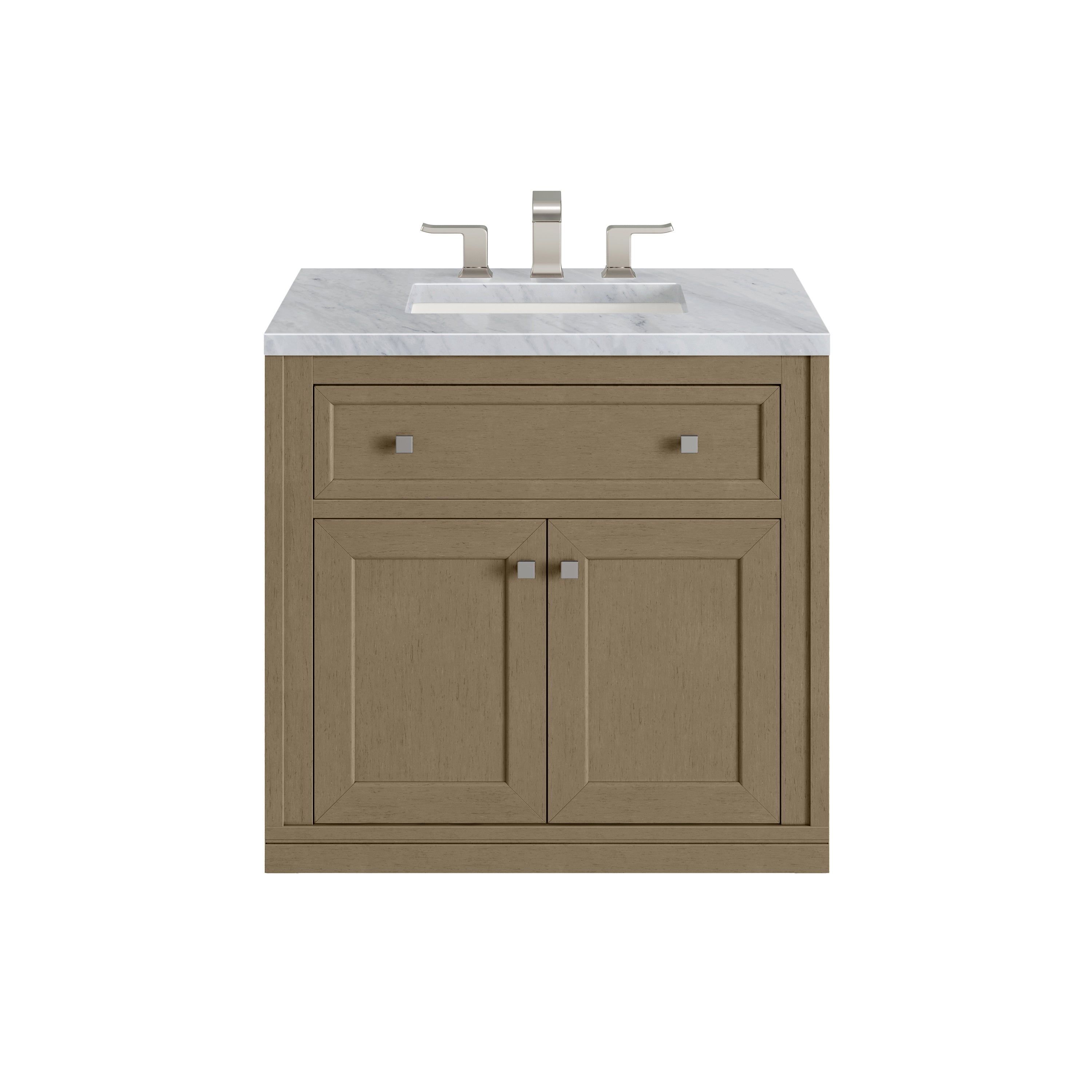 James Martin Chicago 30" Single Vanity in Walnut Whisper with 3cm Countertop
