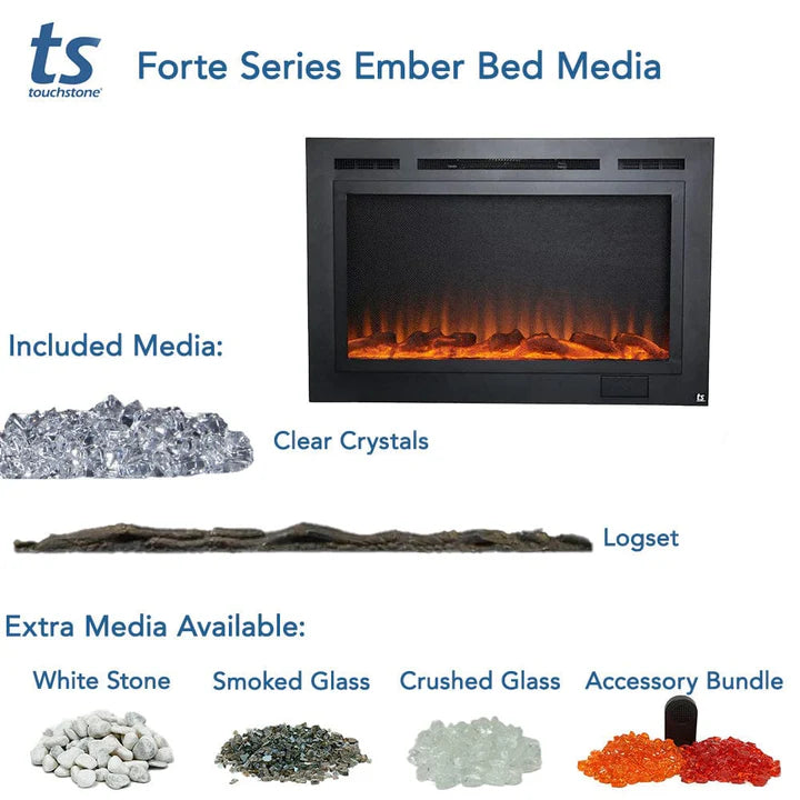 Touchstone The Forte® 40" Recessed Smart Electric Fireplace with Heat – 80006