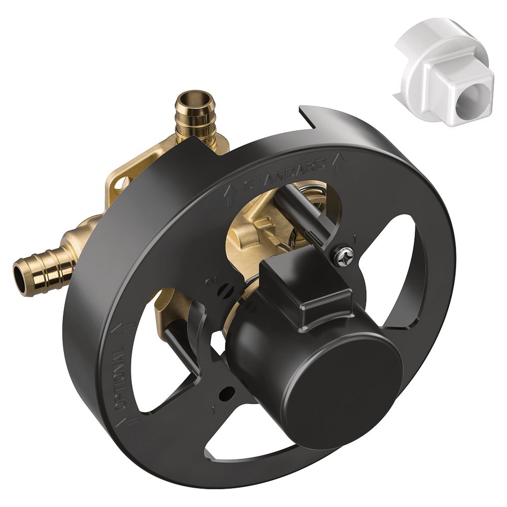 M-Pact Includes bulk pack Posi-Temp(R) 1/2" crimp ring PEX connection pressure balancing