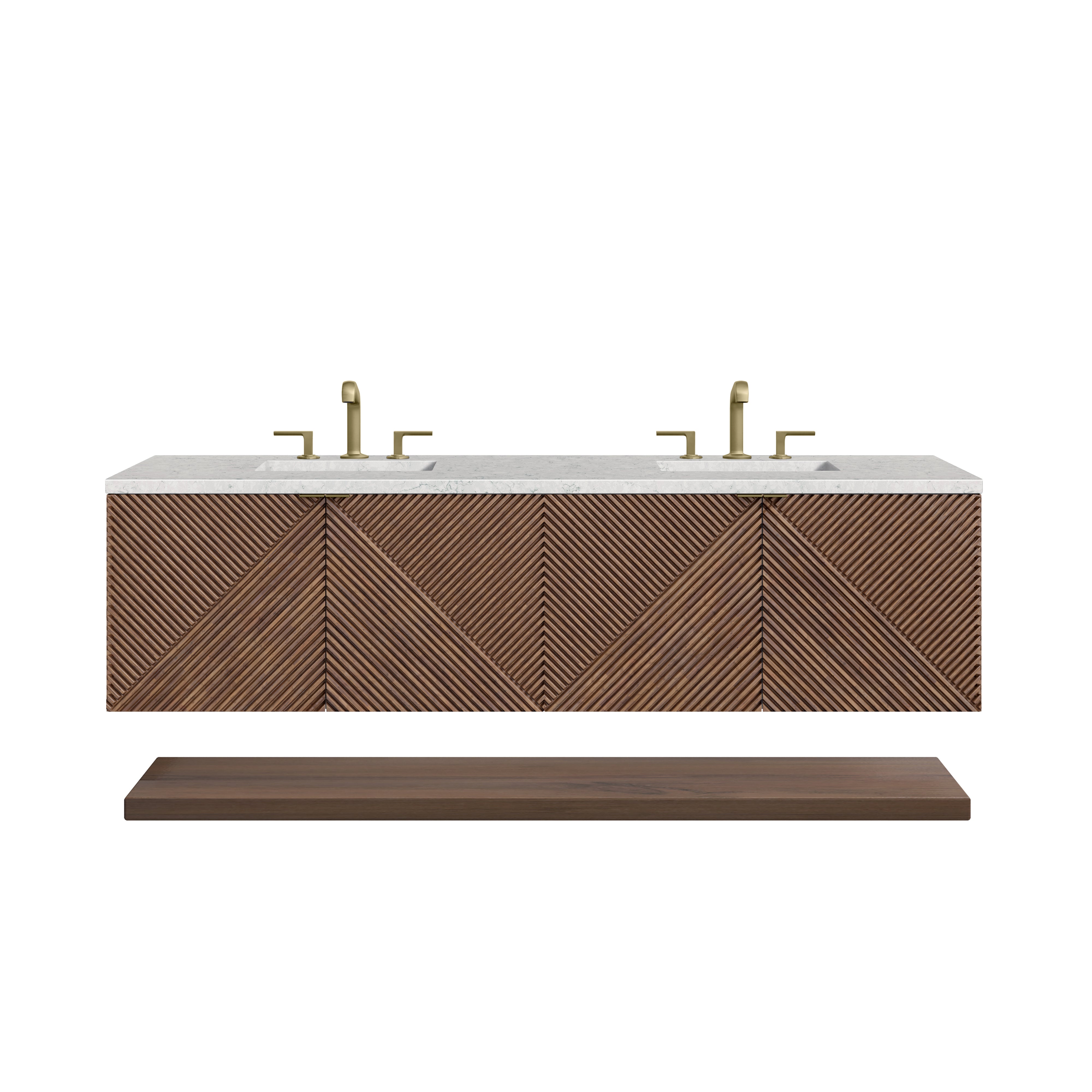 James Martin Marcello 72" Double Vanity in Chestnut with 3cm Countertop