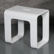 ALFI brand  ABST99 White Matte Solid Surface Resin Bathroom / Shower Stool