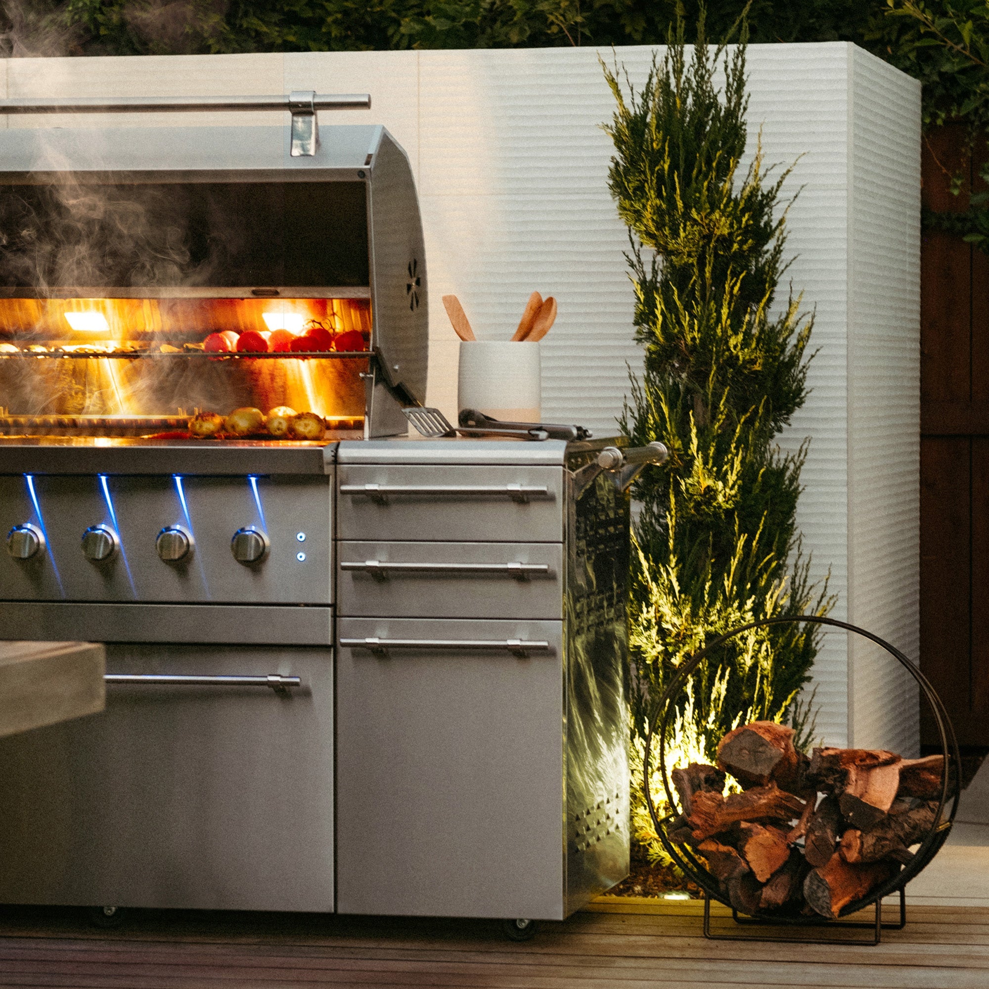 American Made Grills ENCFS36 Freestanding Encore - 36" Hybrid Grill