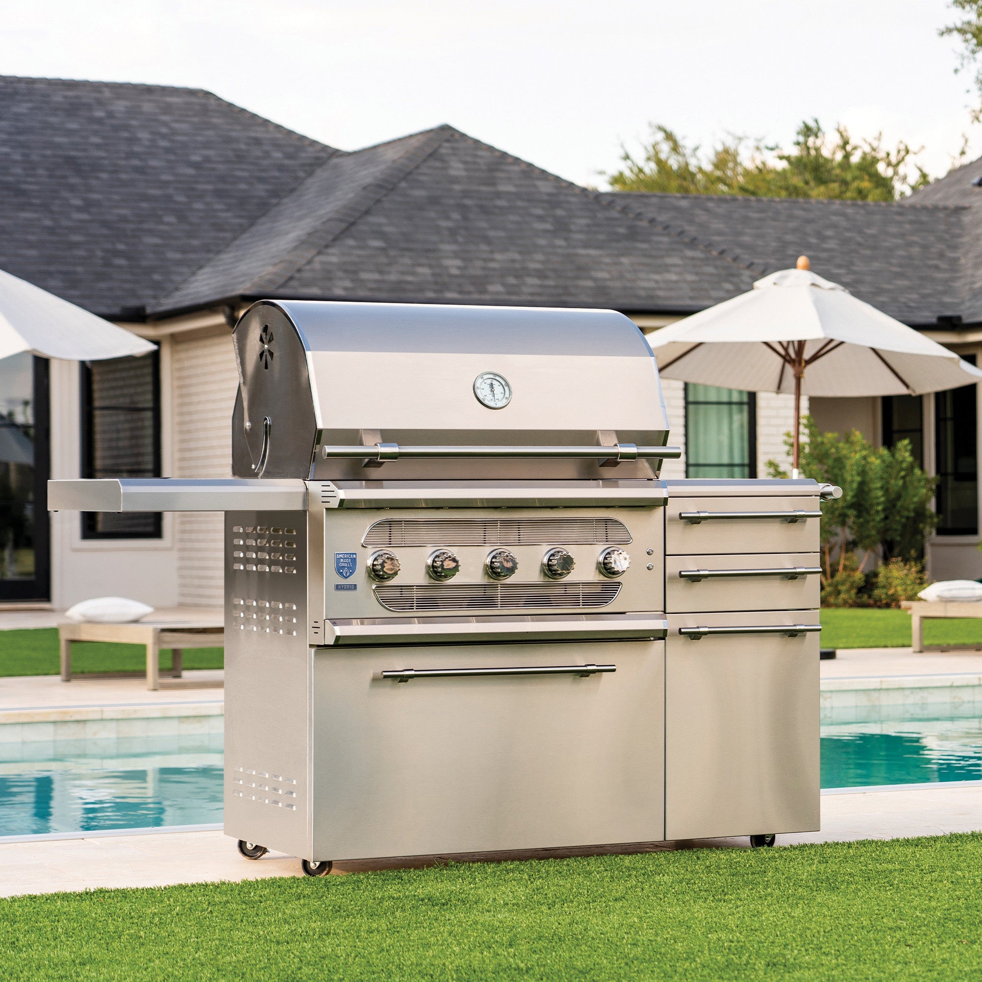 American Made Grills MUSFS36 Freestanding Muscle - 36" Hybrid Grill