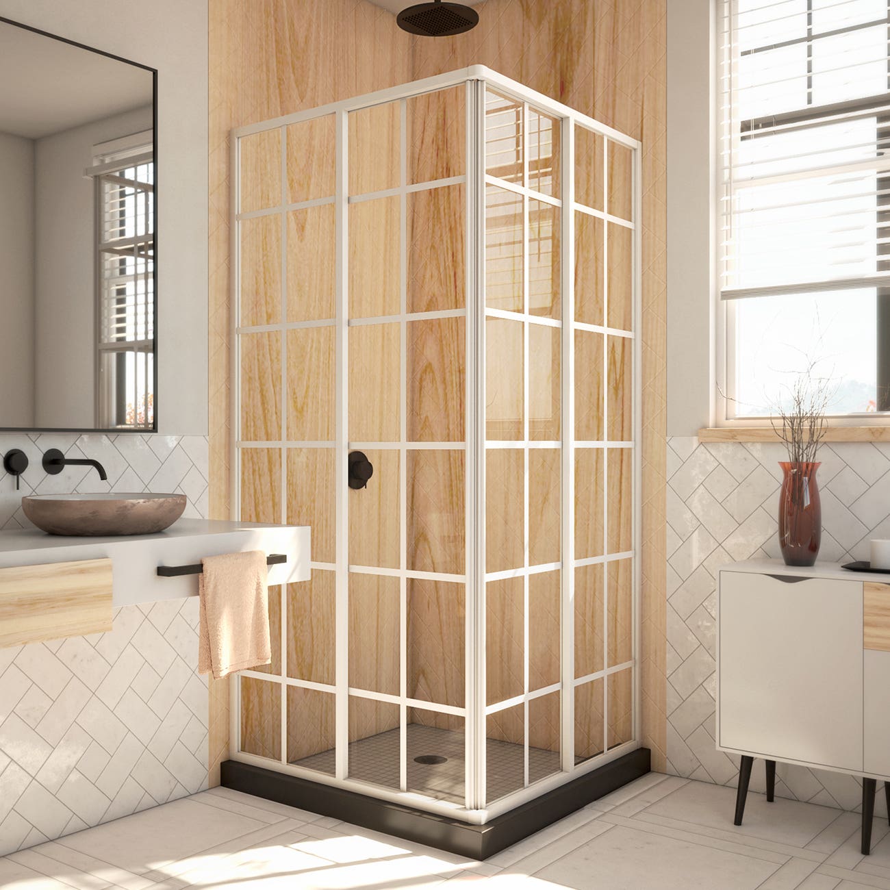 DreamLine French Corner 36" W Shower Enclosure Kit