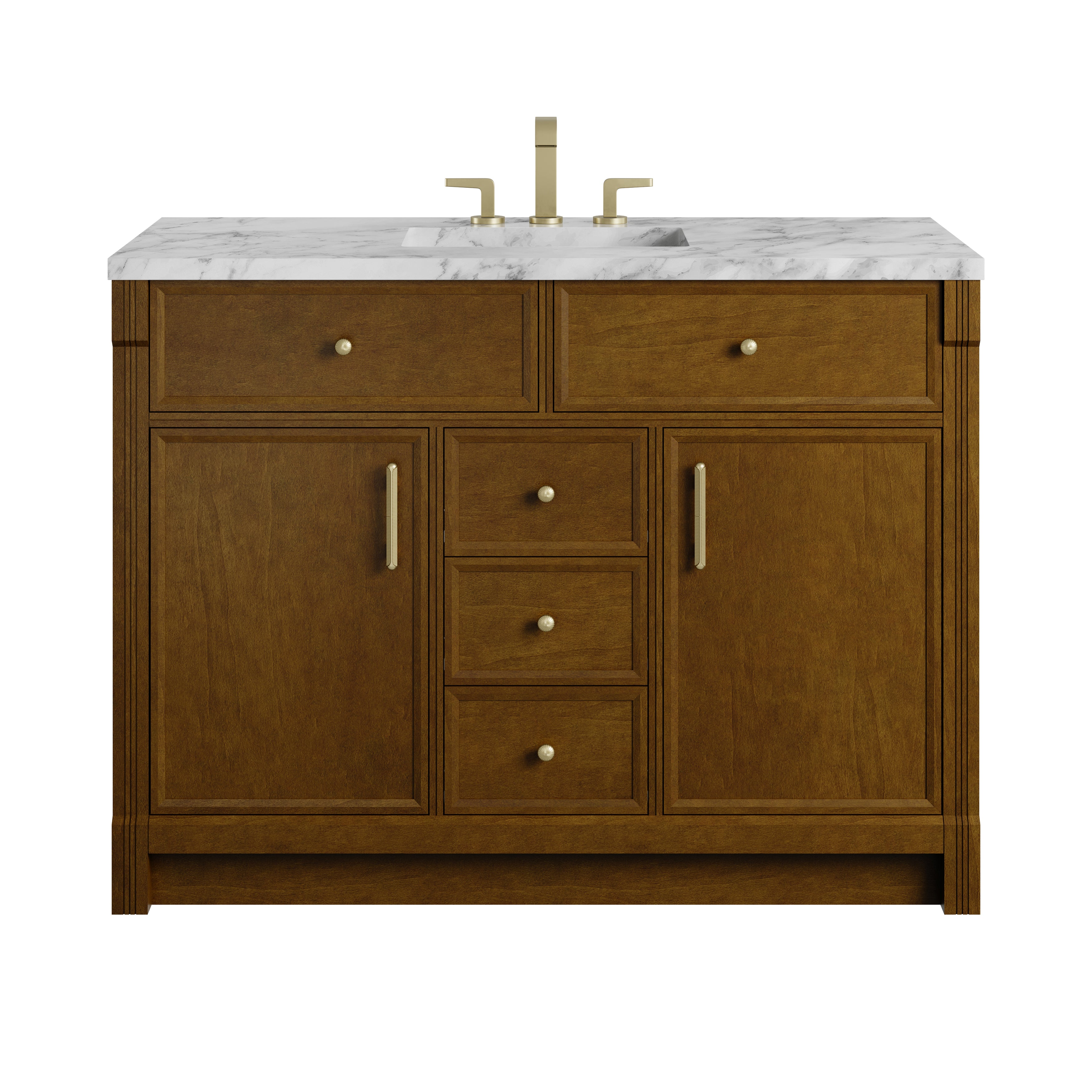 James Martin Bellshire 48" Single Vanity in Honey Oak with 3cm Countertop